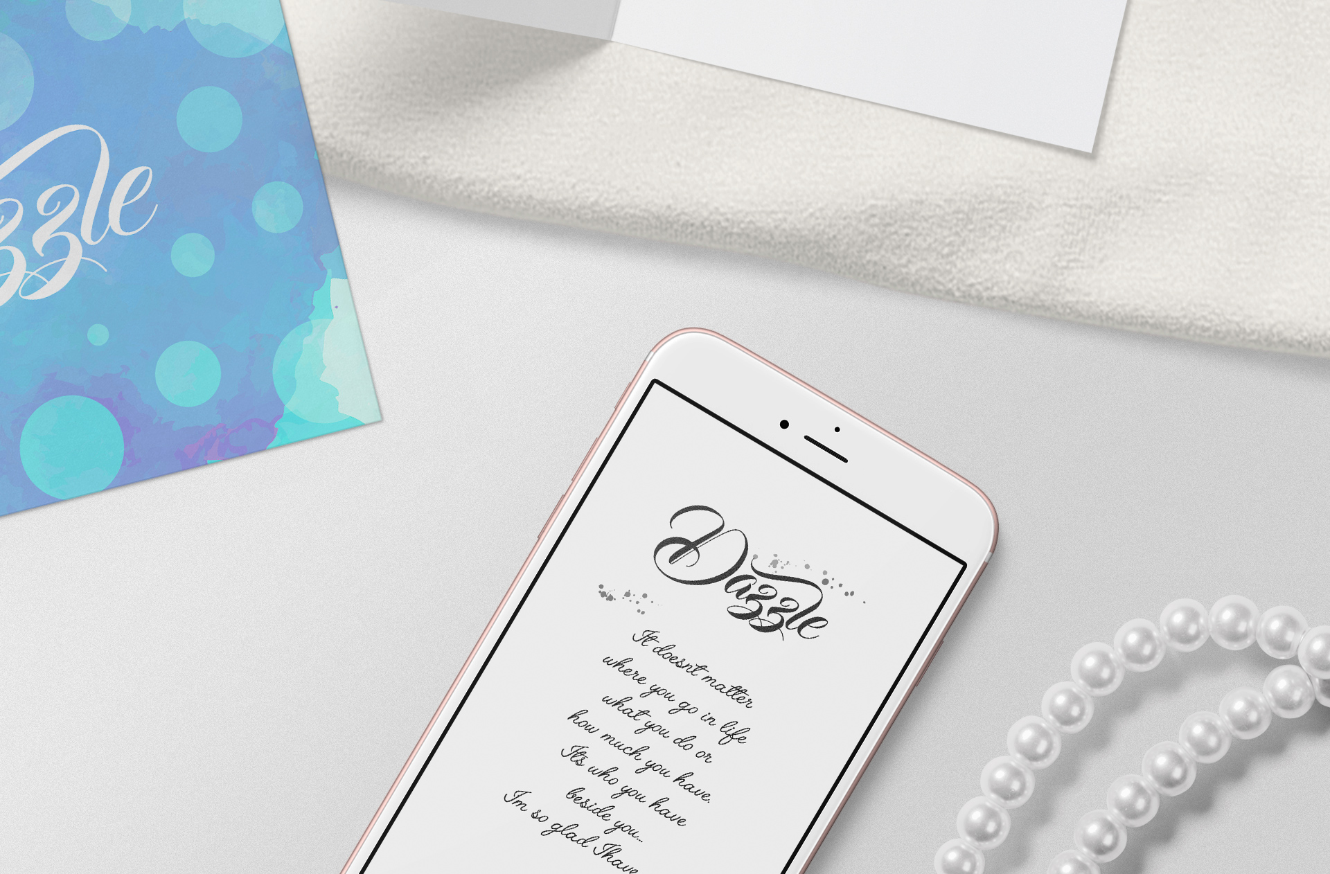 artistic card and mug branding