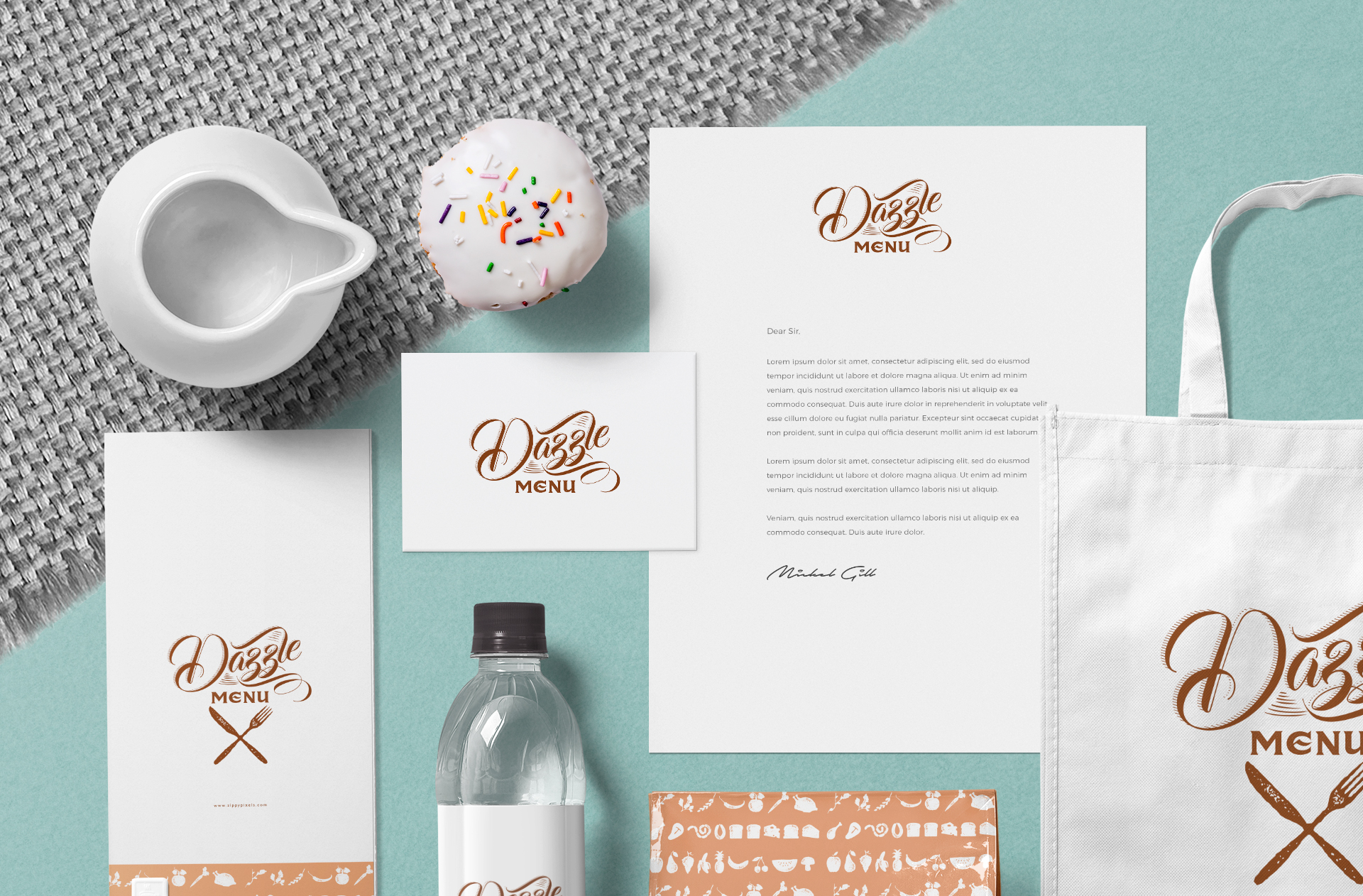 bakery and food business logo mockup