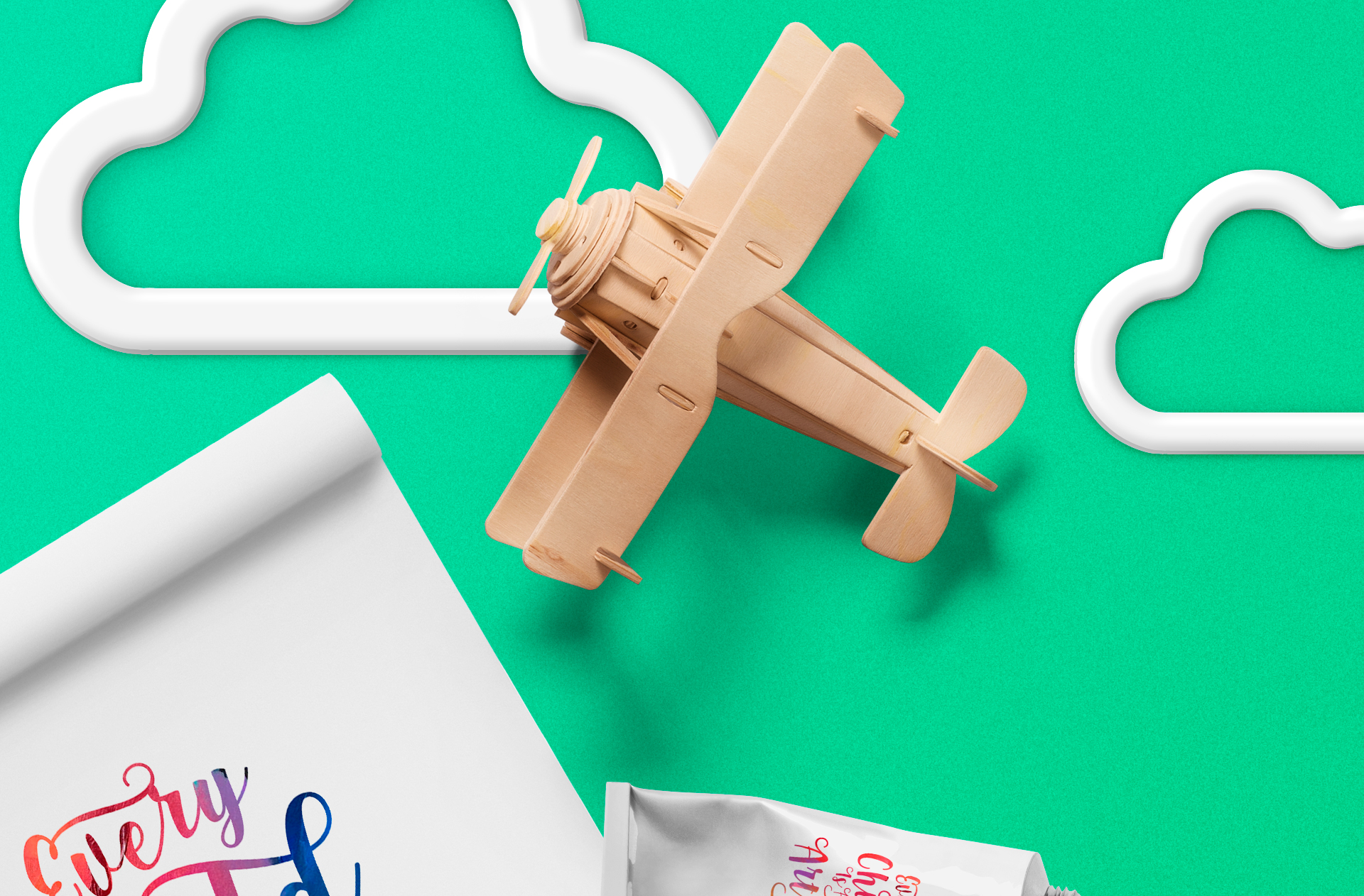 school supplies mockup
