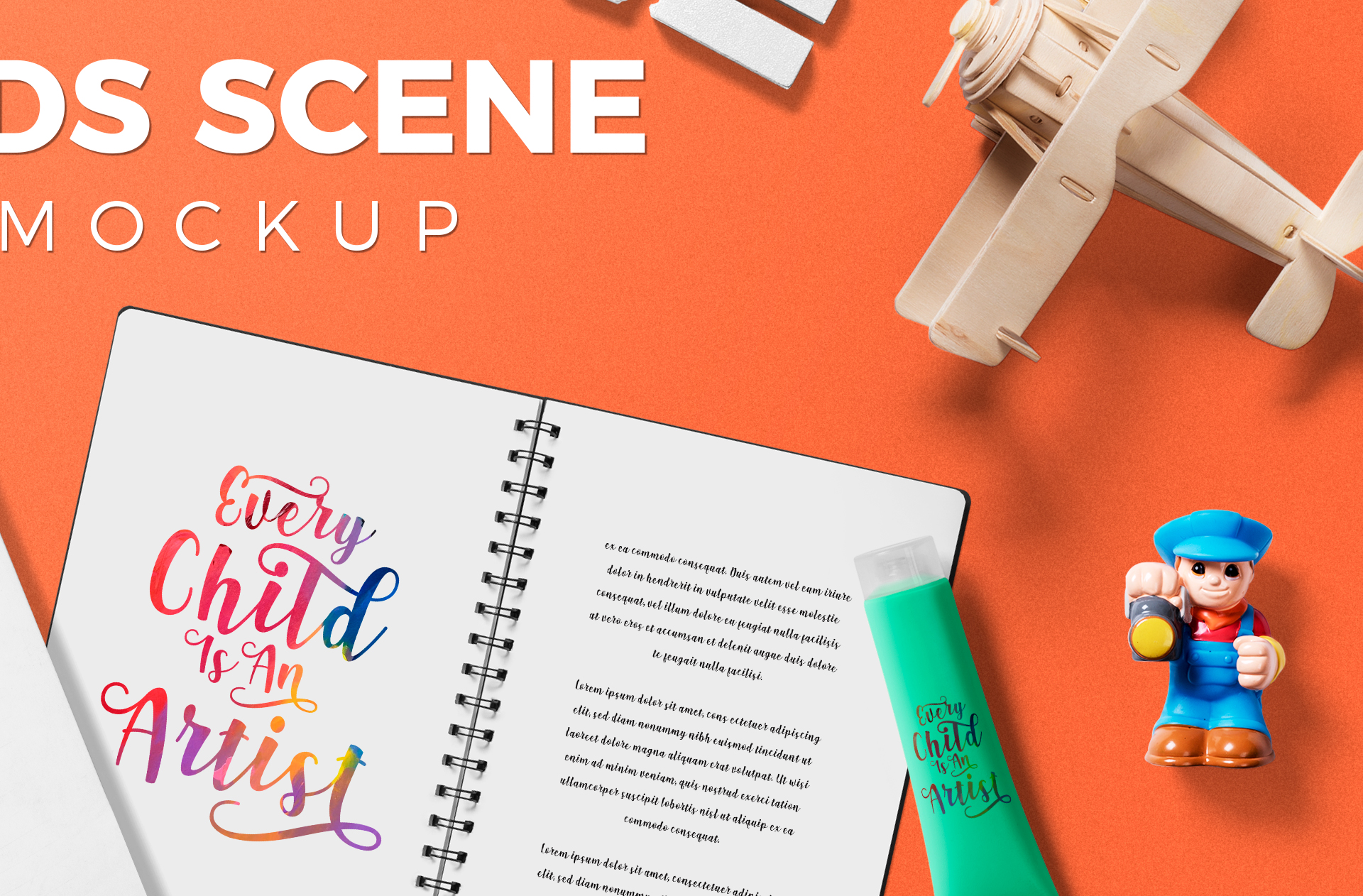 childrens creative branding PSD