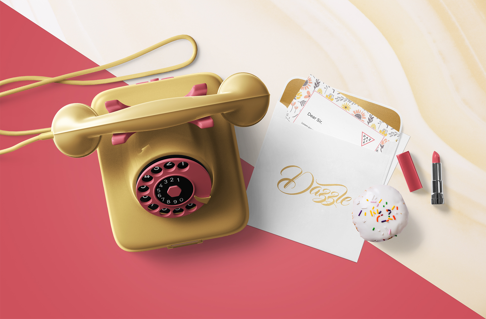 Luxury Letterhead and Envelope Branding Mockup