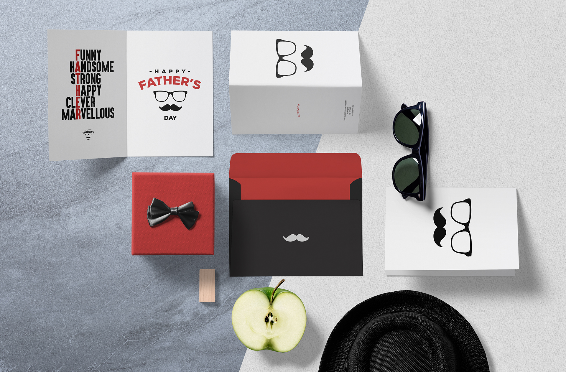 Elegant Greeting Card & Envelope Mockup Set