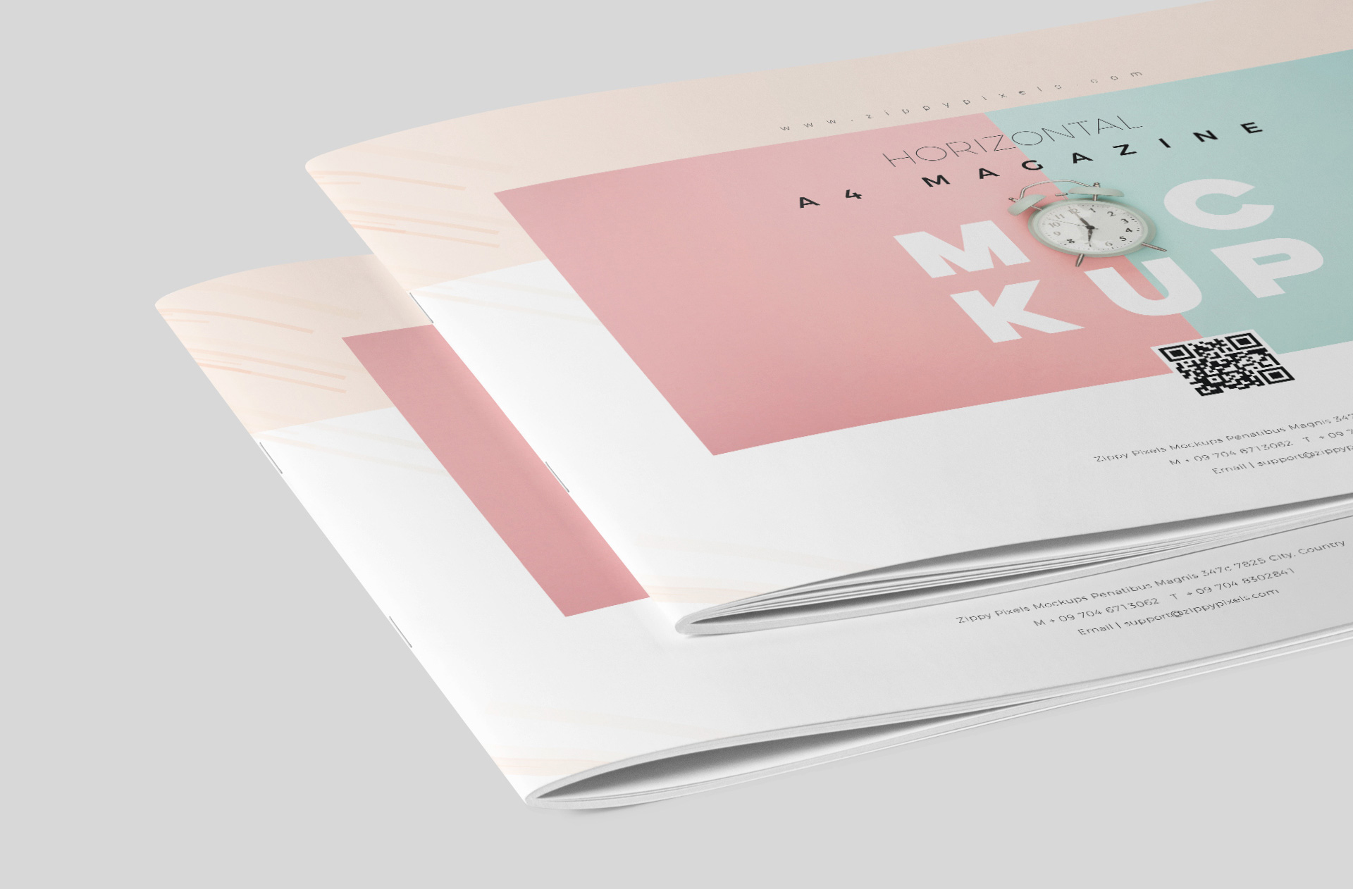 A4 landscape book mockup