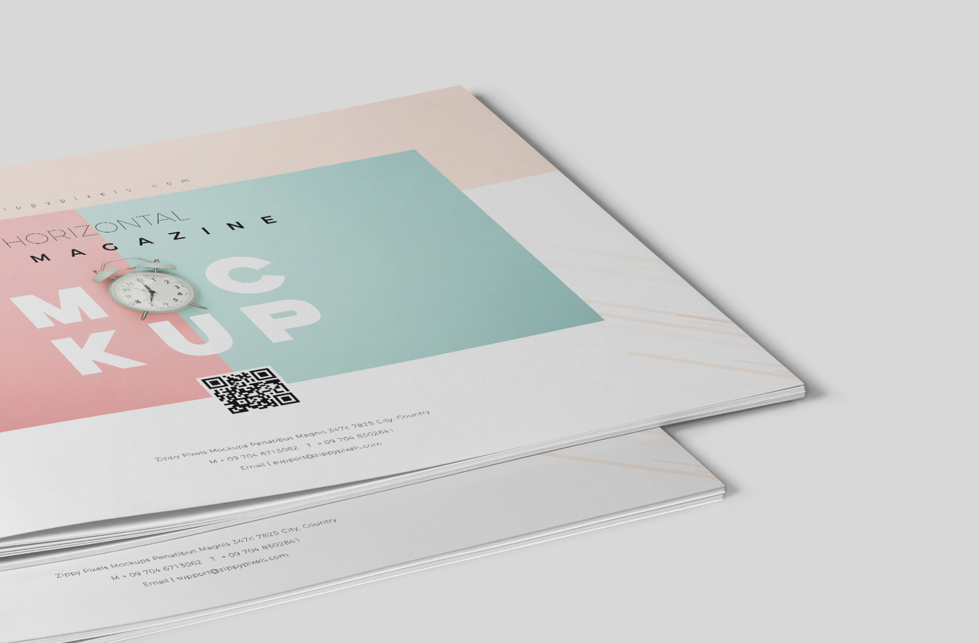 A4 landscape book mockup
