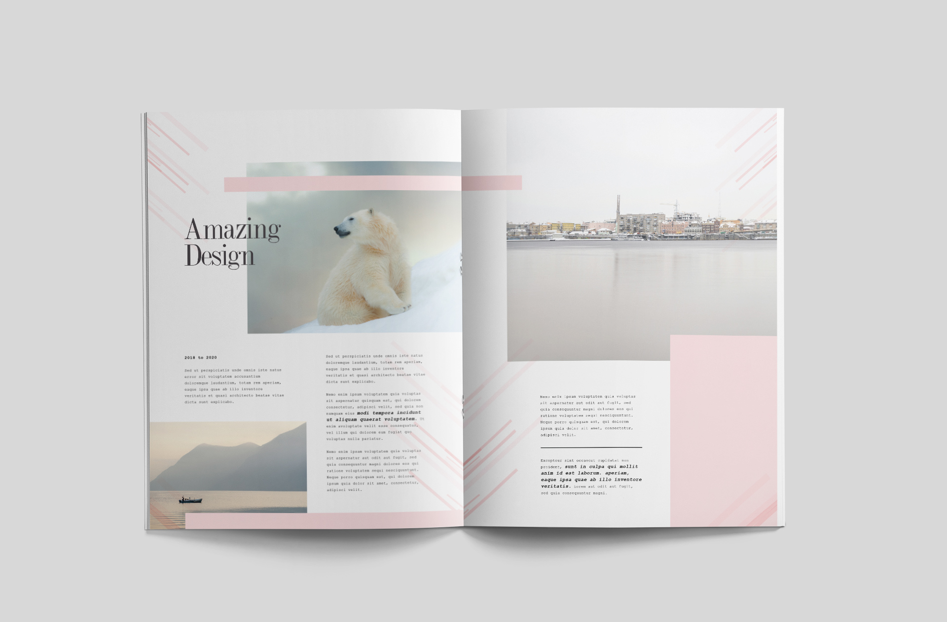 Open US Letter Magazine Mockup Creative Layout