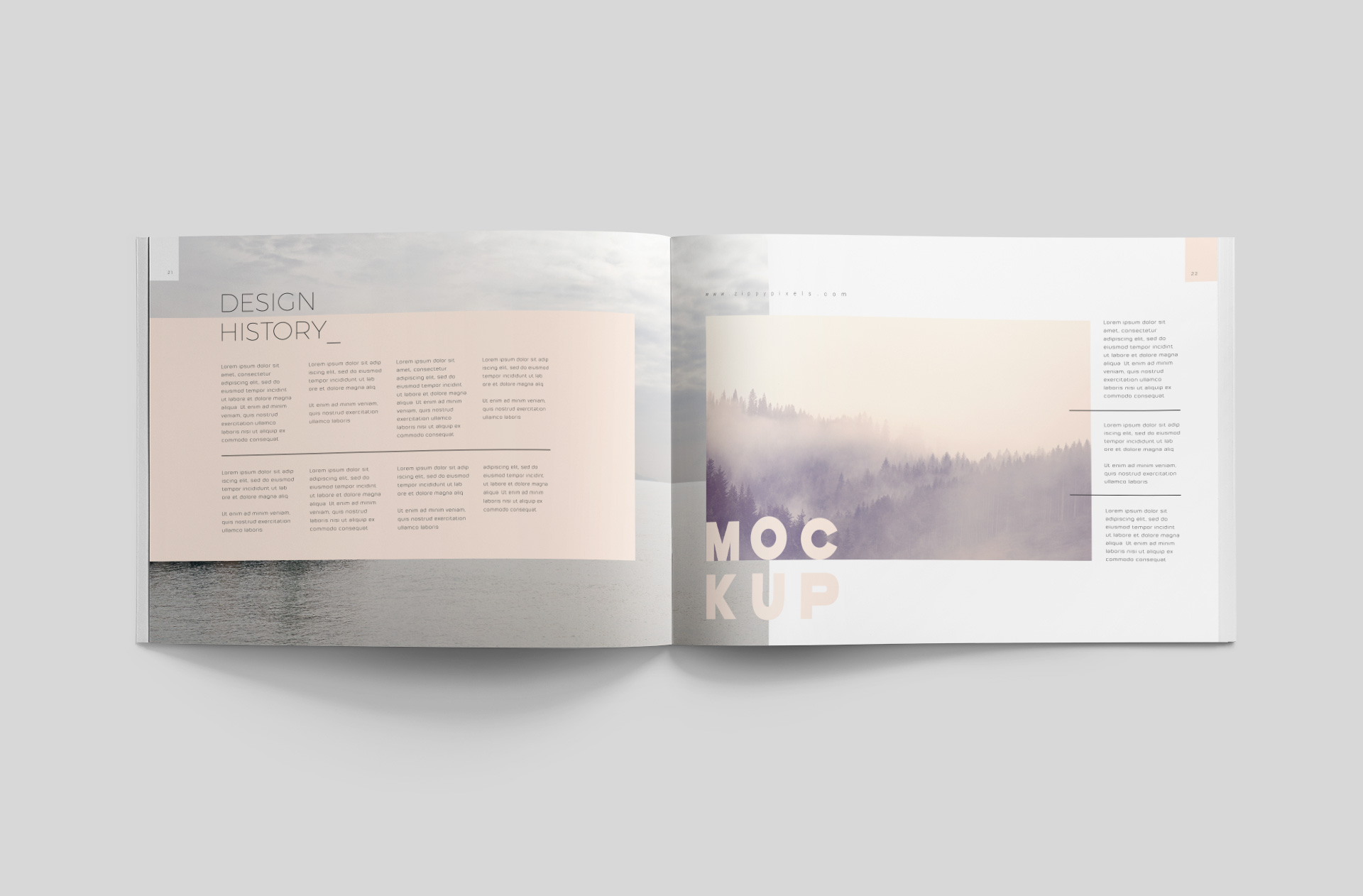 Flat Lay A4 Magazine Mockup Stylish Editorial View