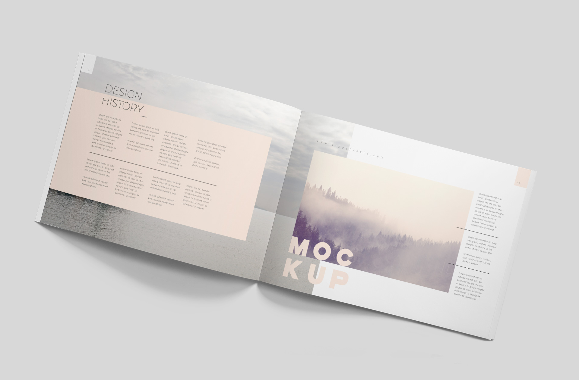 Minimalist Open A4 Magazine Mockup Print-Ready