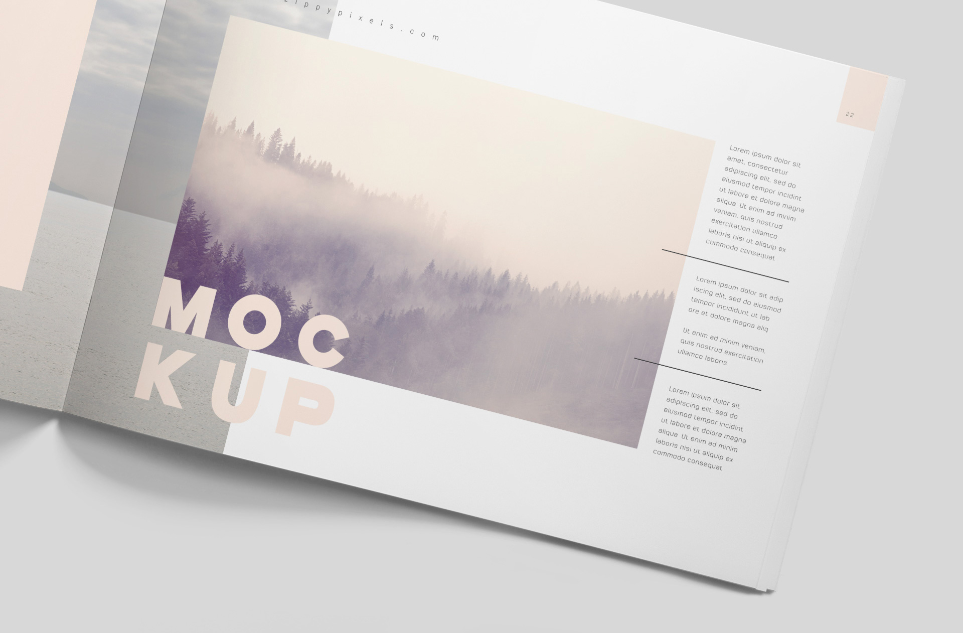 A4 landscape magazine PSD