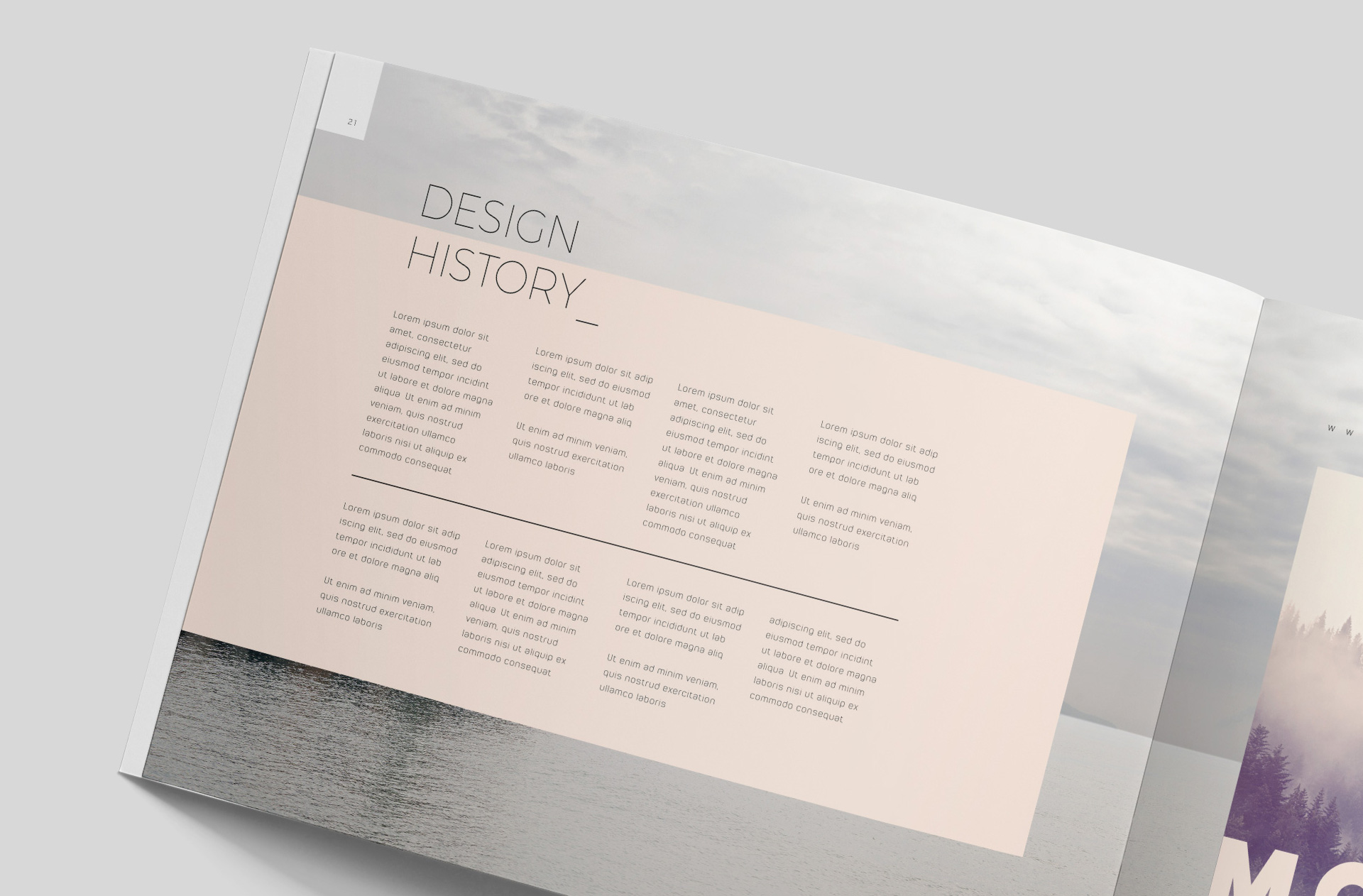 A4 landscape magazine PSD