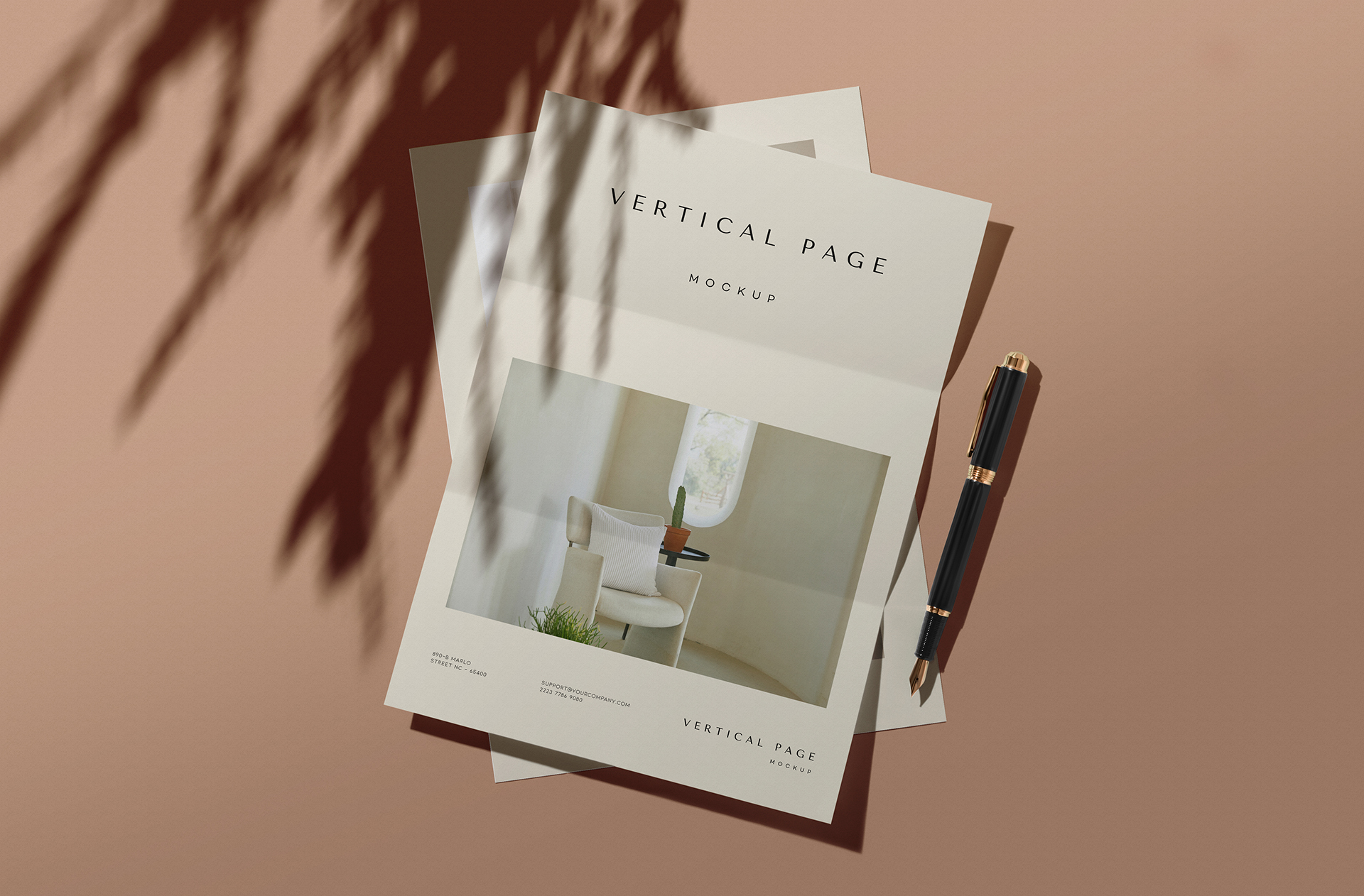 Realistic A4 Flyer Mockup with Professional Layout