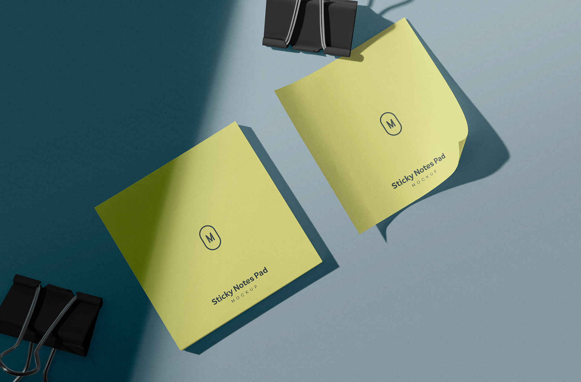 Sticky Notes Pad Mockup – Curled & Shadowed