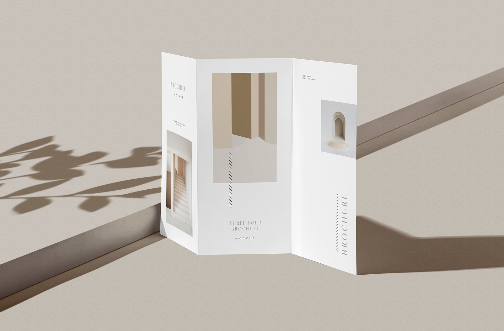 Elegant Tri-Fold Brochure Mockup for Corporate Use