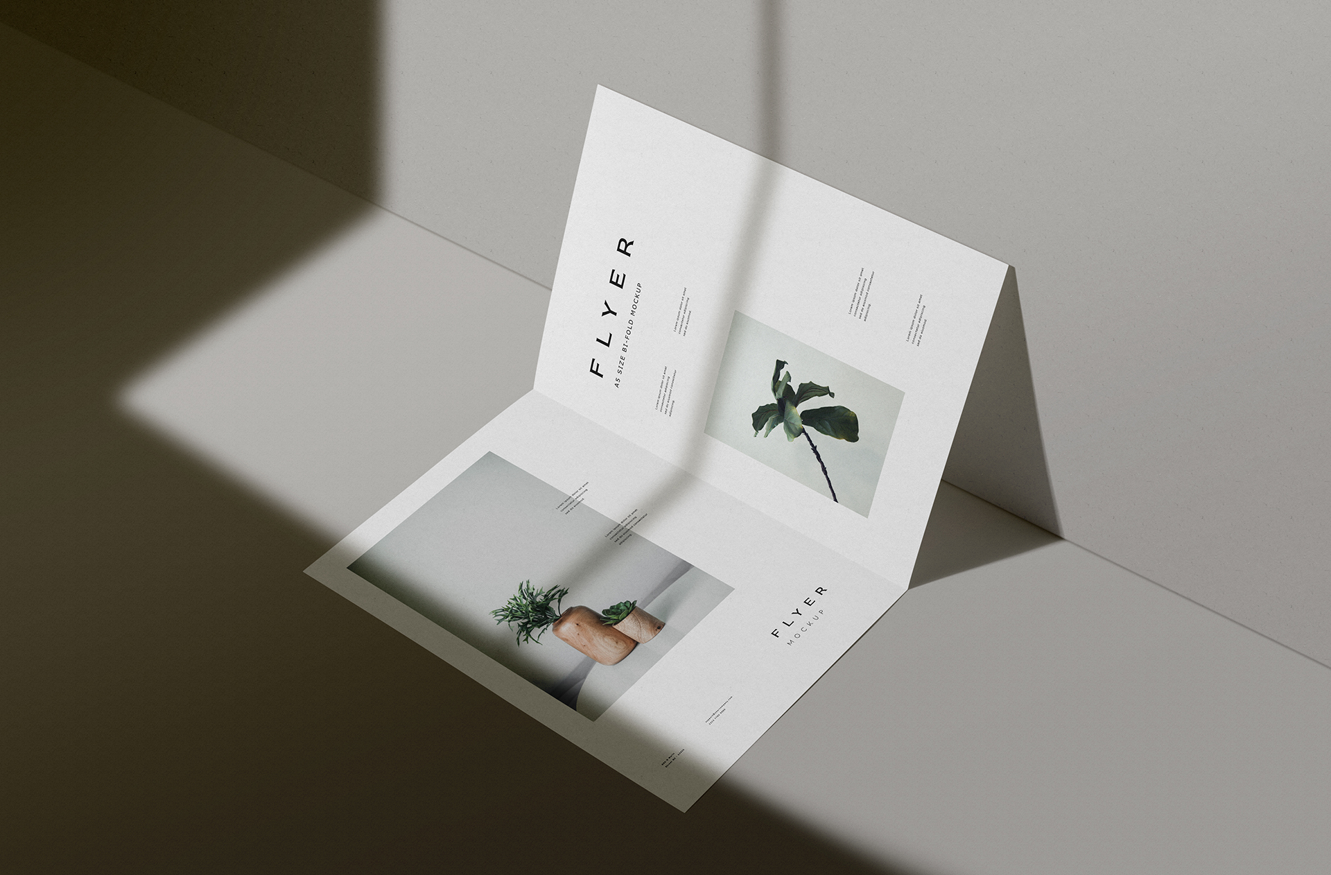 Elegant A4 Bi-Fold Flyer Mockup for Corporate Use