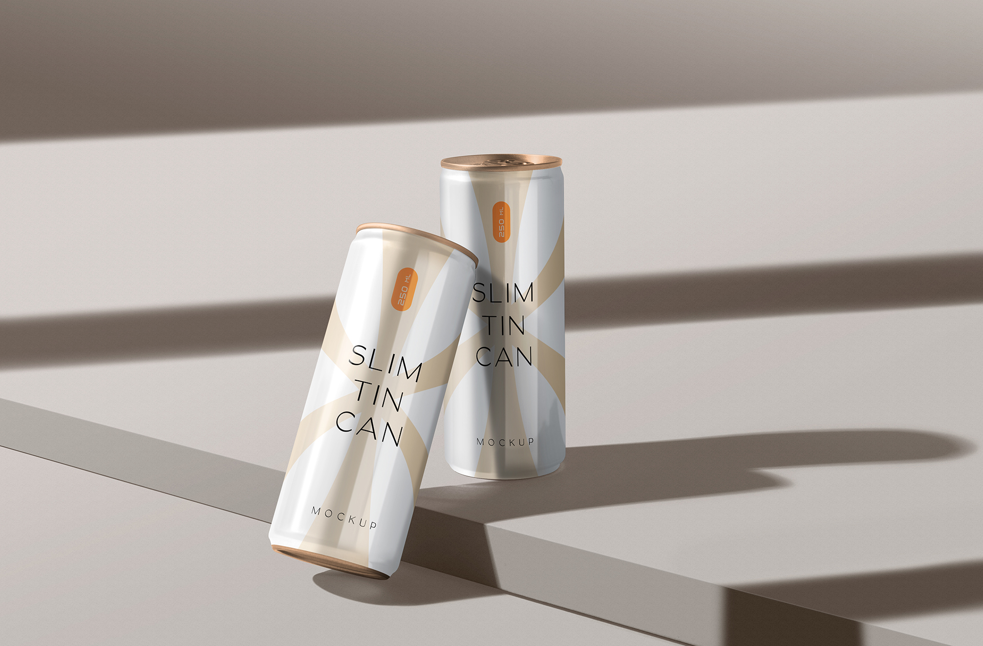 Realistic Sealed Slim Can Mockup for Energy Drinks