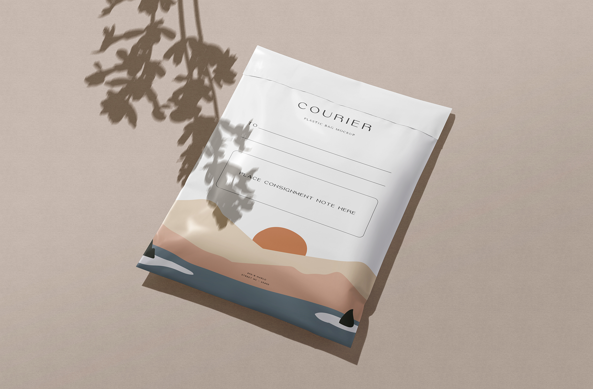 Minimalist Shipping Mailer Bag Mockup for Branding