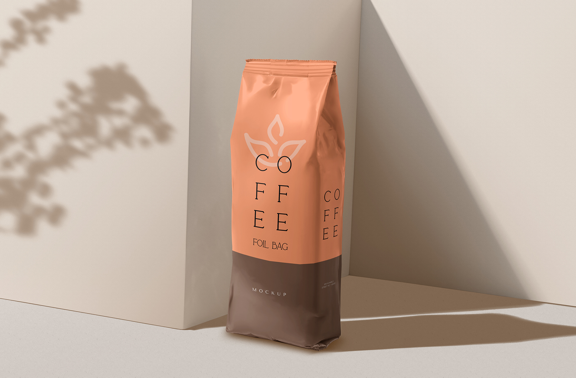 Realistic Coffee Pouch Mockup for Product Branding