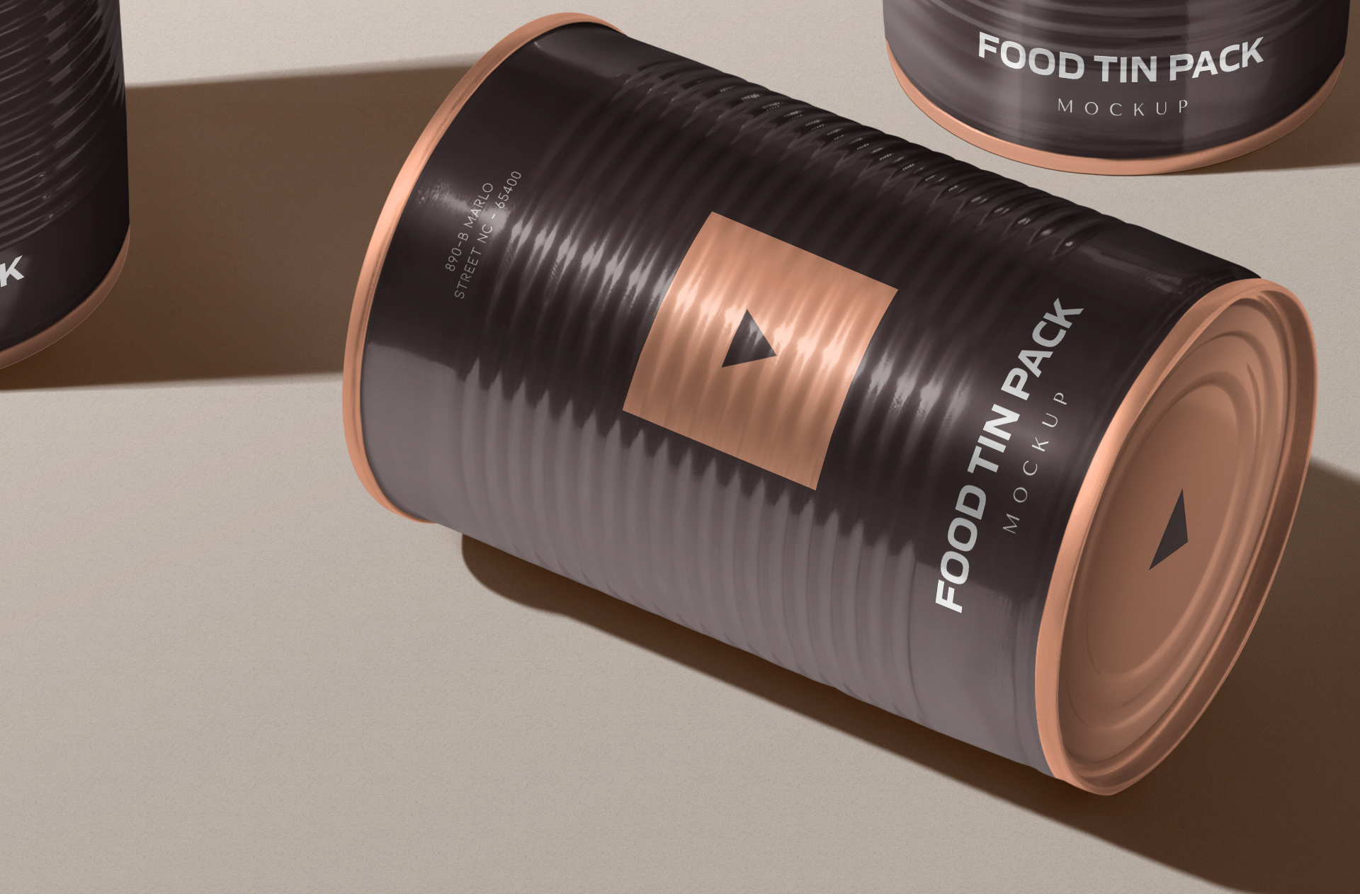 editable food tin label