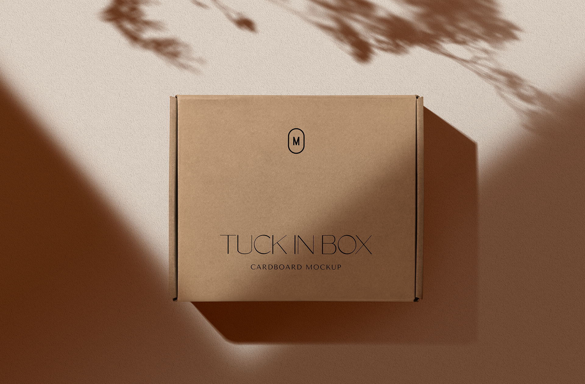 Realistic Cardboard Tuck-In Box Mockup