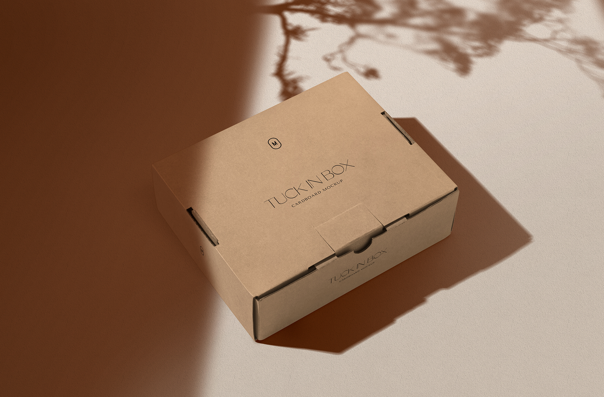 Premium Tuck-In Box Mockup with Folded Flaps