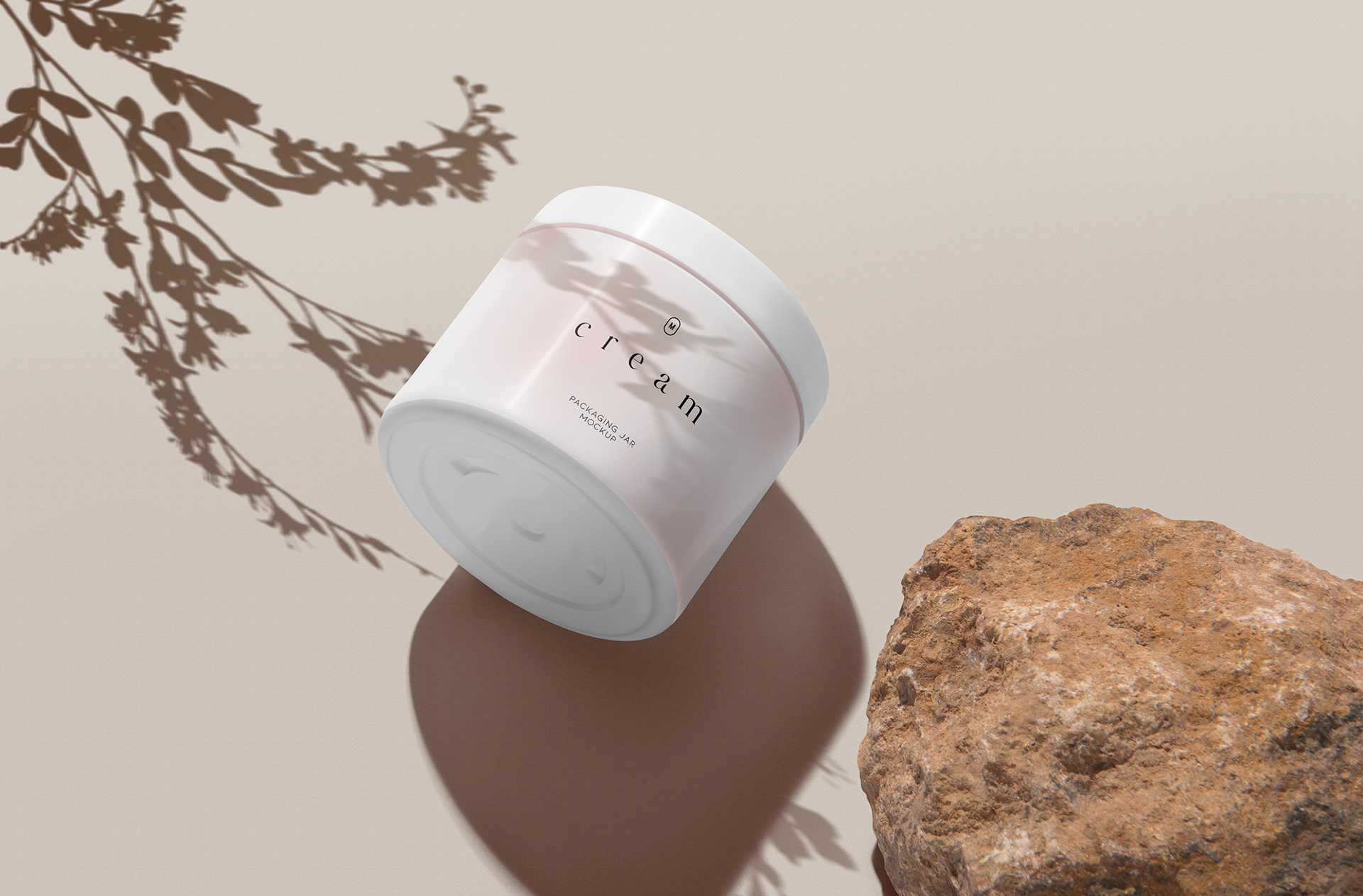 High-Resolution Open Cosmetic Jar Mockup