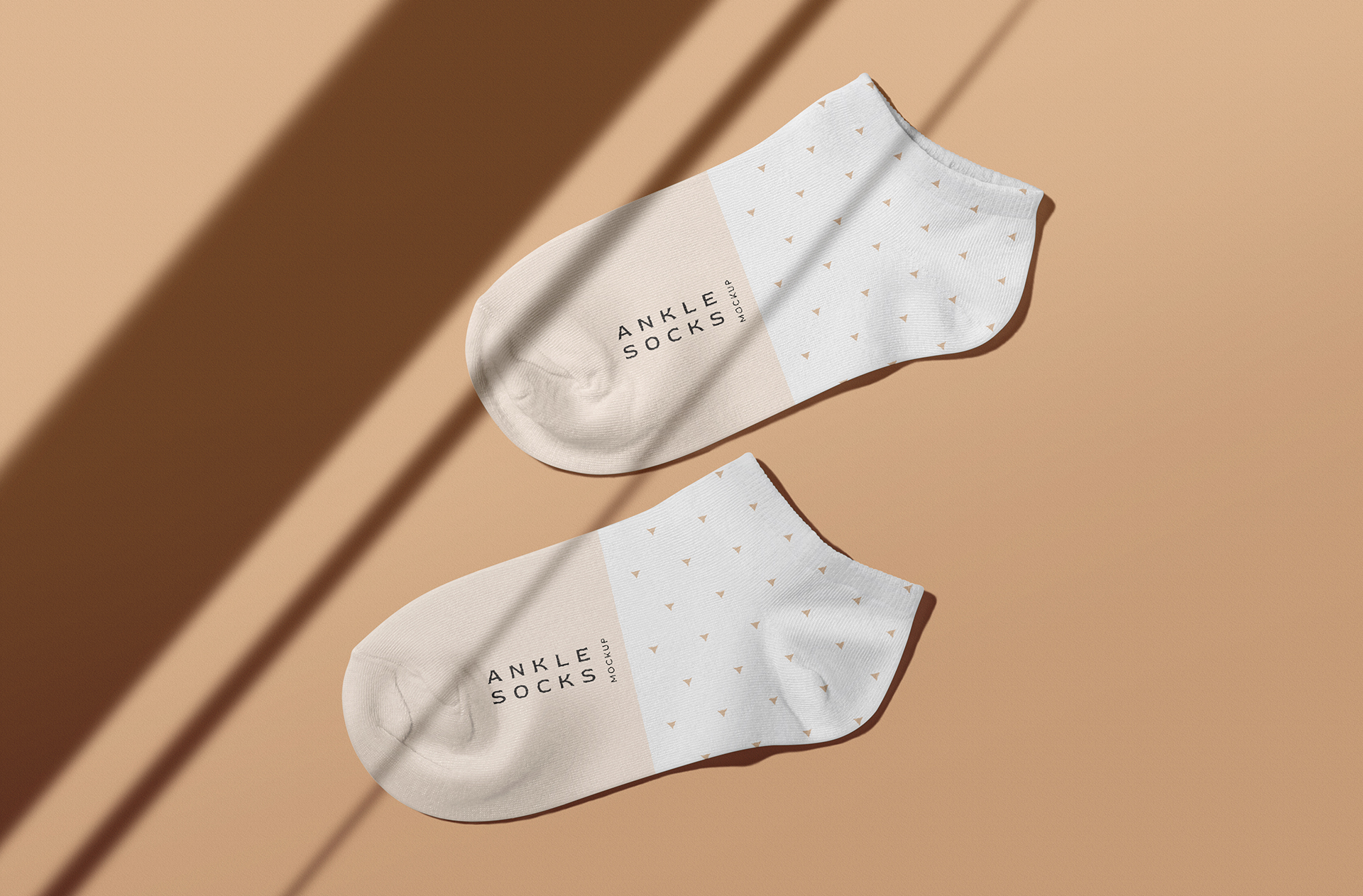 Flat Lay Ankle Socks Mockup for Clothing Branding