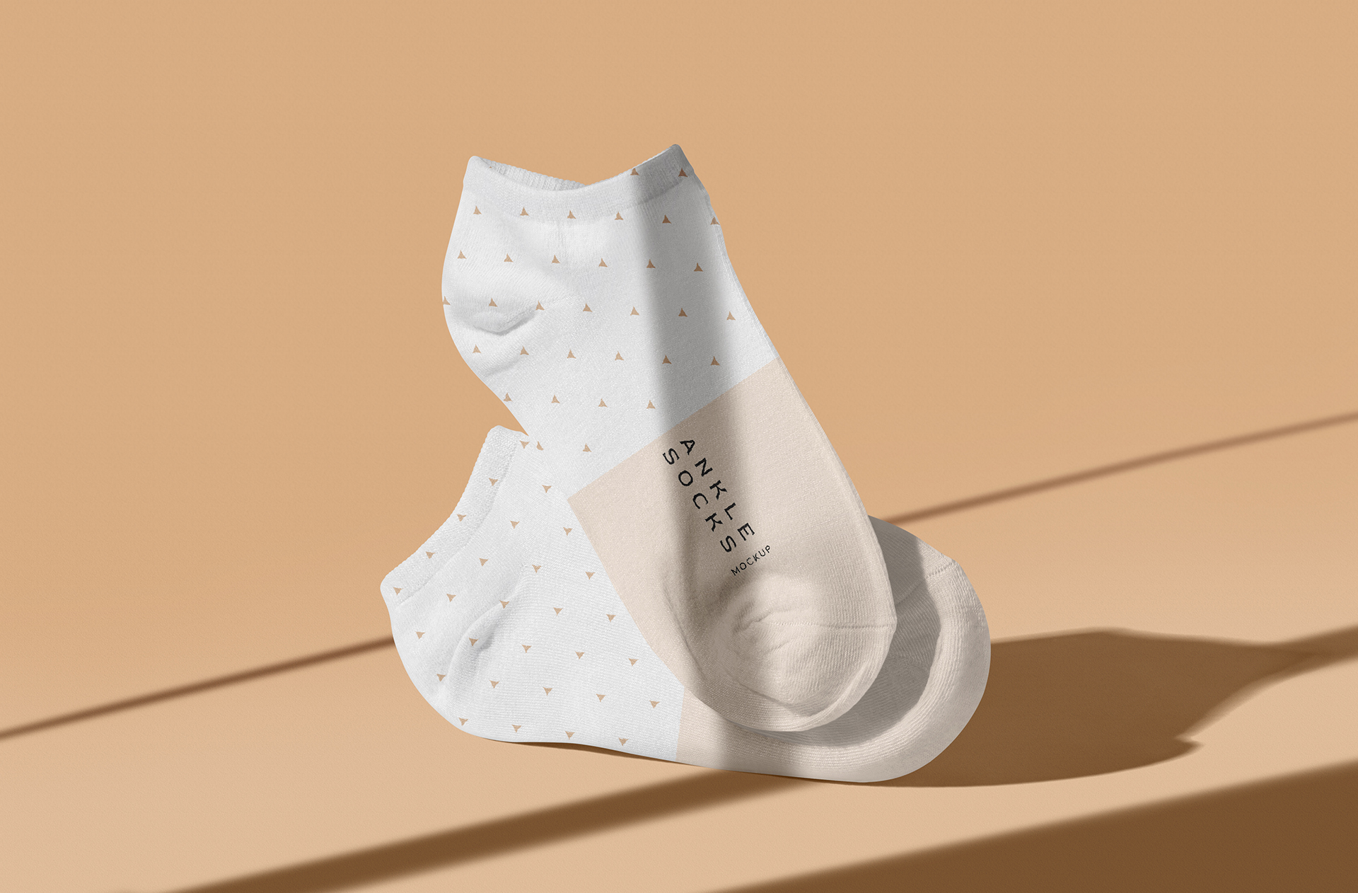 Side View Ankle Socks Mockup with Realistic Details