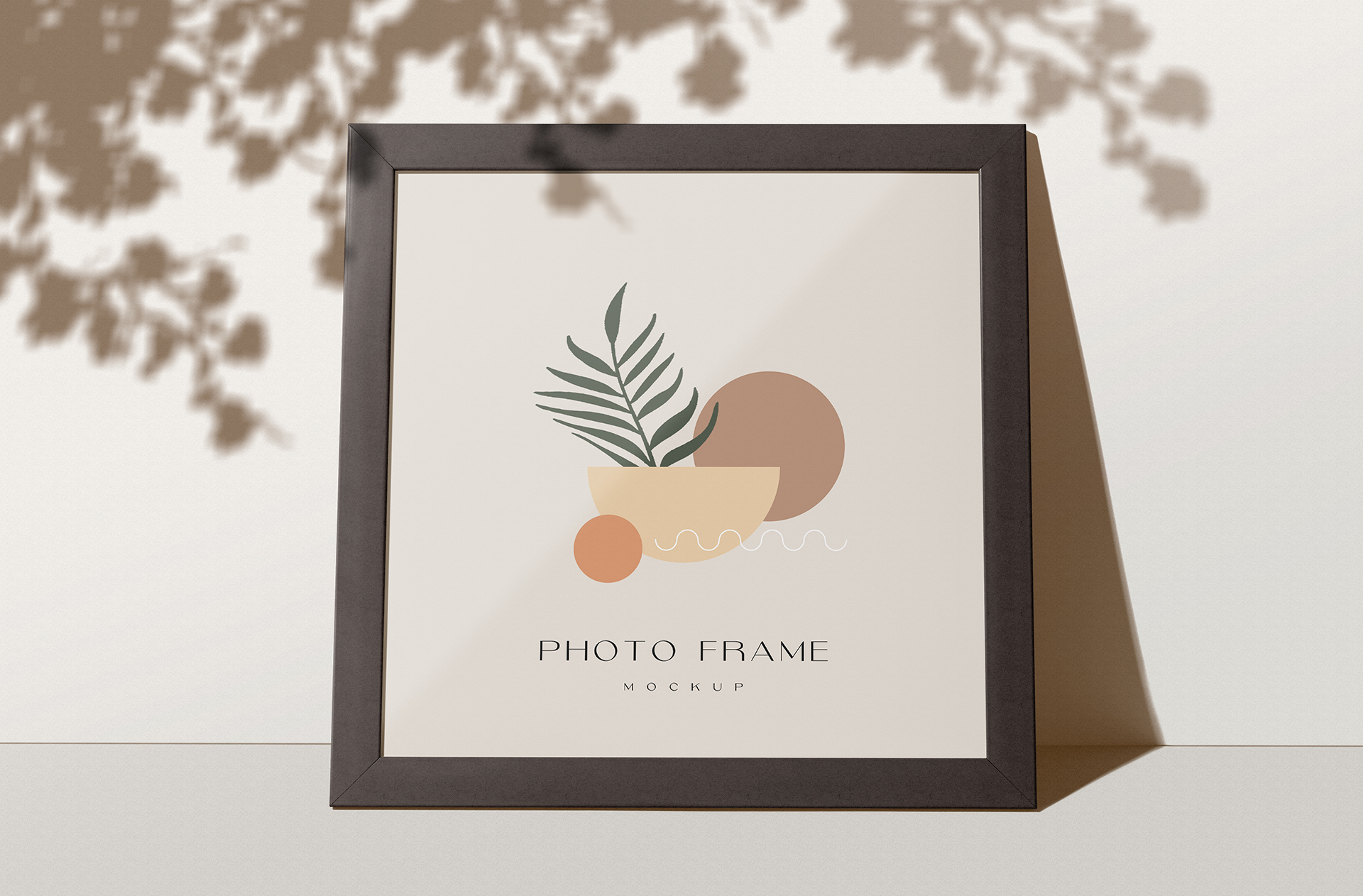 Elegant Shadow Overlay Square Frame Mockup