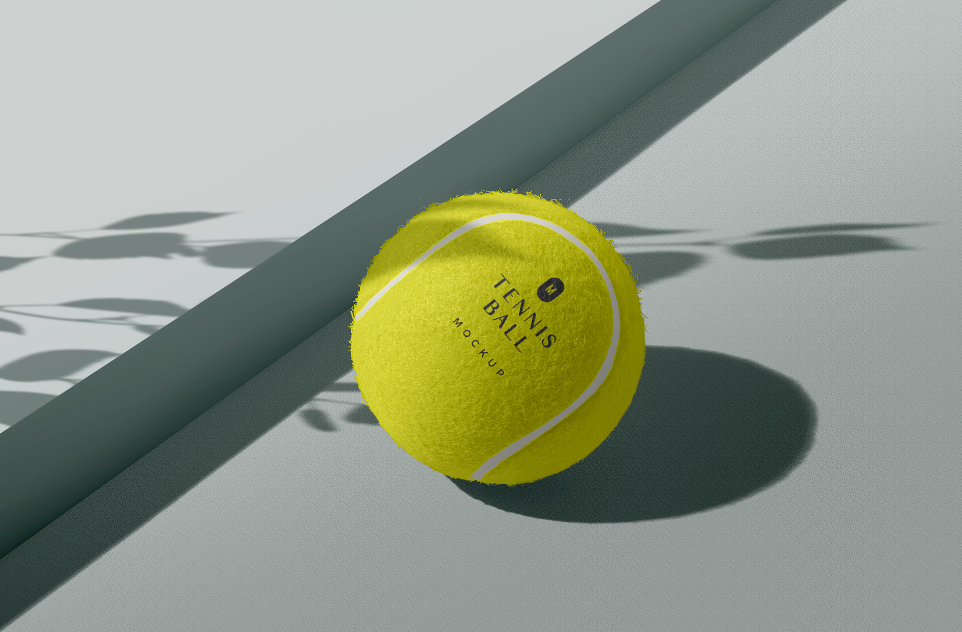 Premium Tennis Ball Mockup with Textured Surface