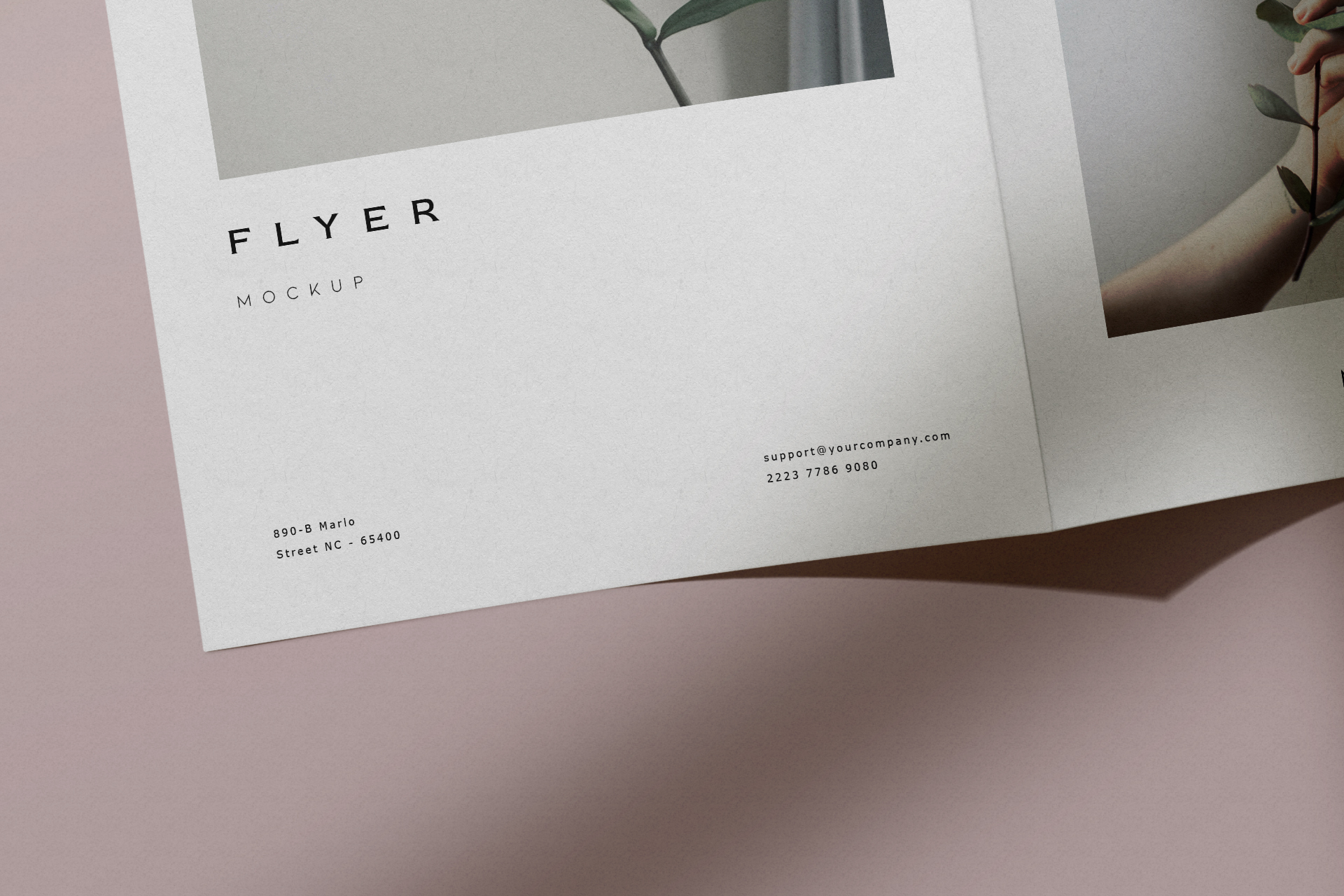 bi-fold flyer mock-up