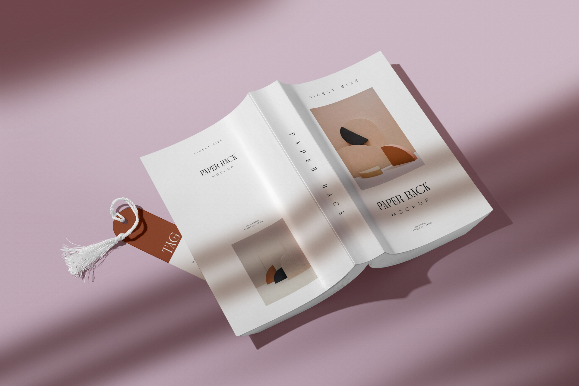 Open Paperback Book Mockup – Realistic PSD