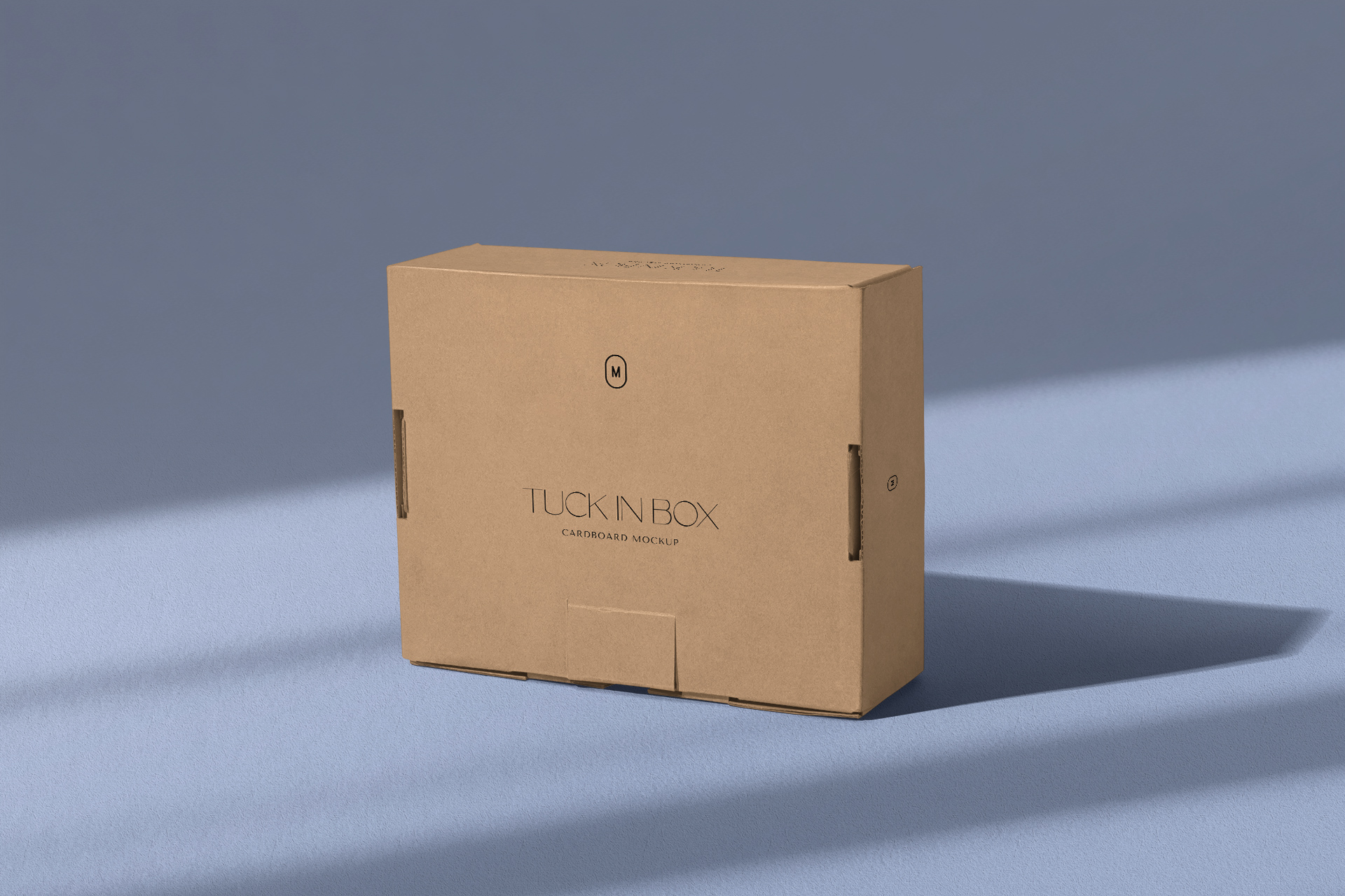 Realistic Tuck-In Cardboard Box Mockup for Packaging