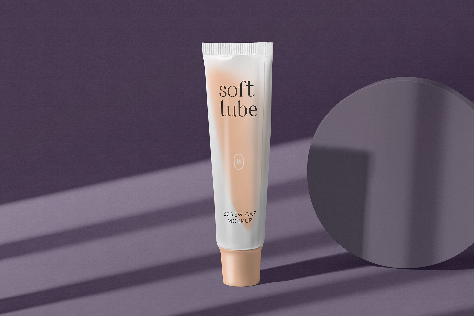 Soft Cosmetic Tube Mockup with Screw Cap Design