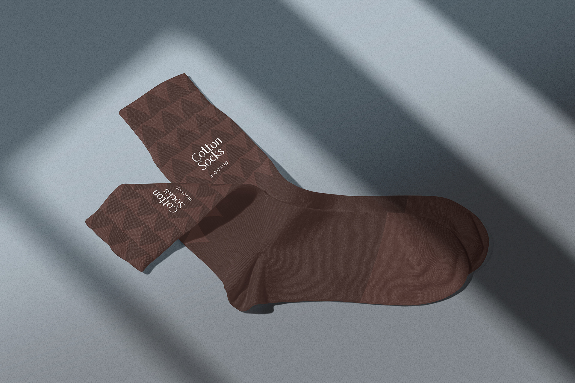 Flat Lay Cotton Socks Mockup for Branding & Packaging