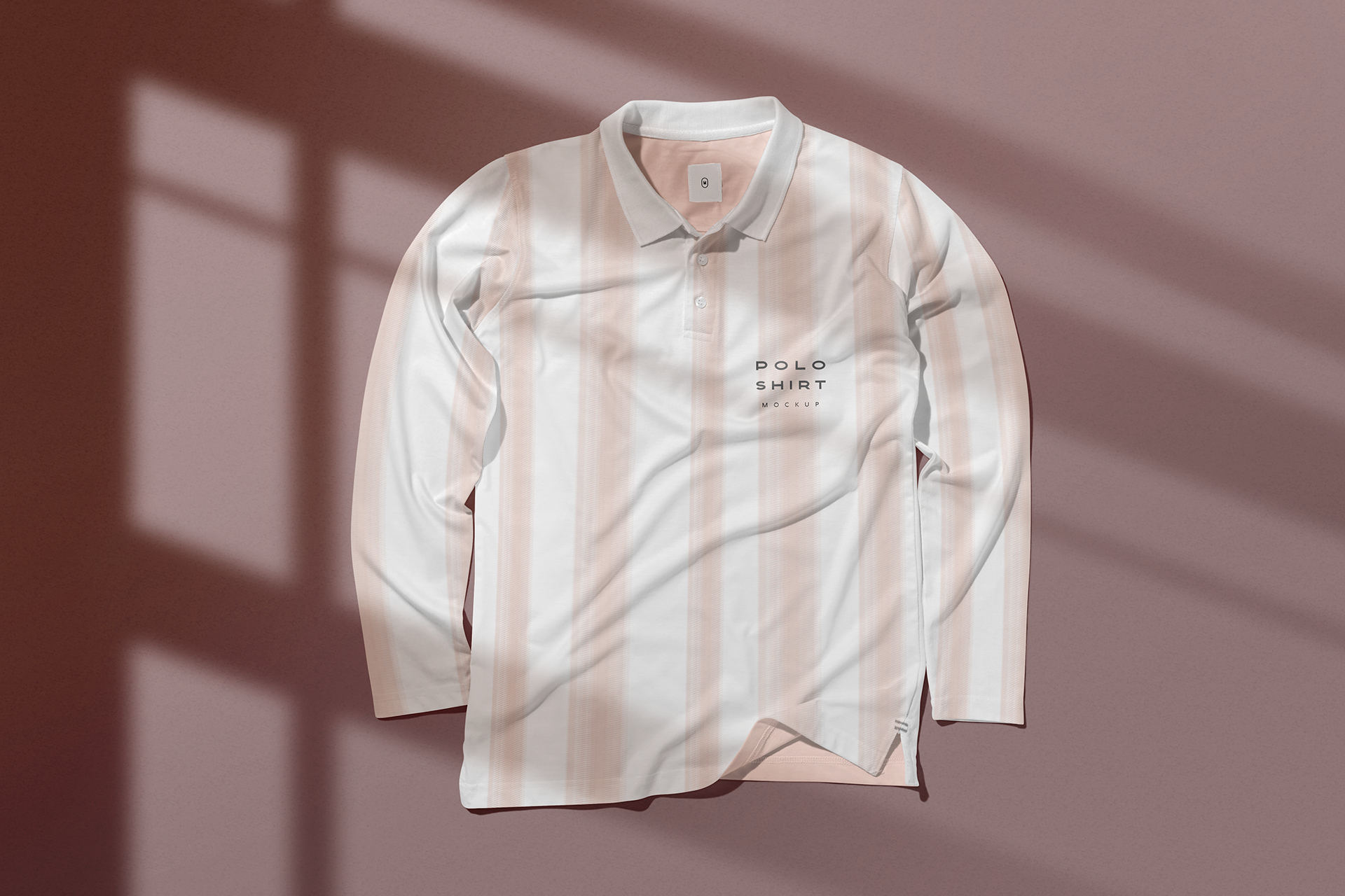 Long Sleeve Polo Shirt Mockup – Realistic PSD