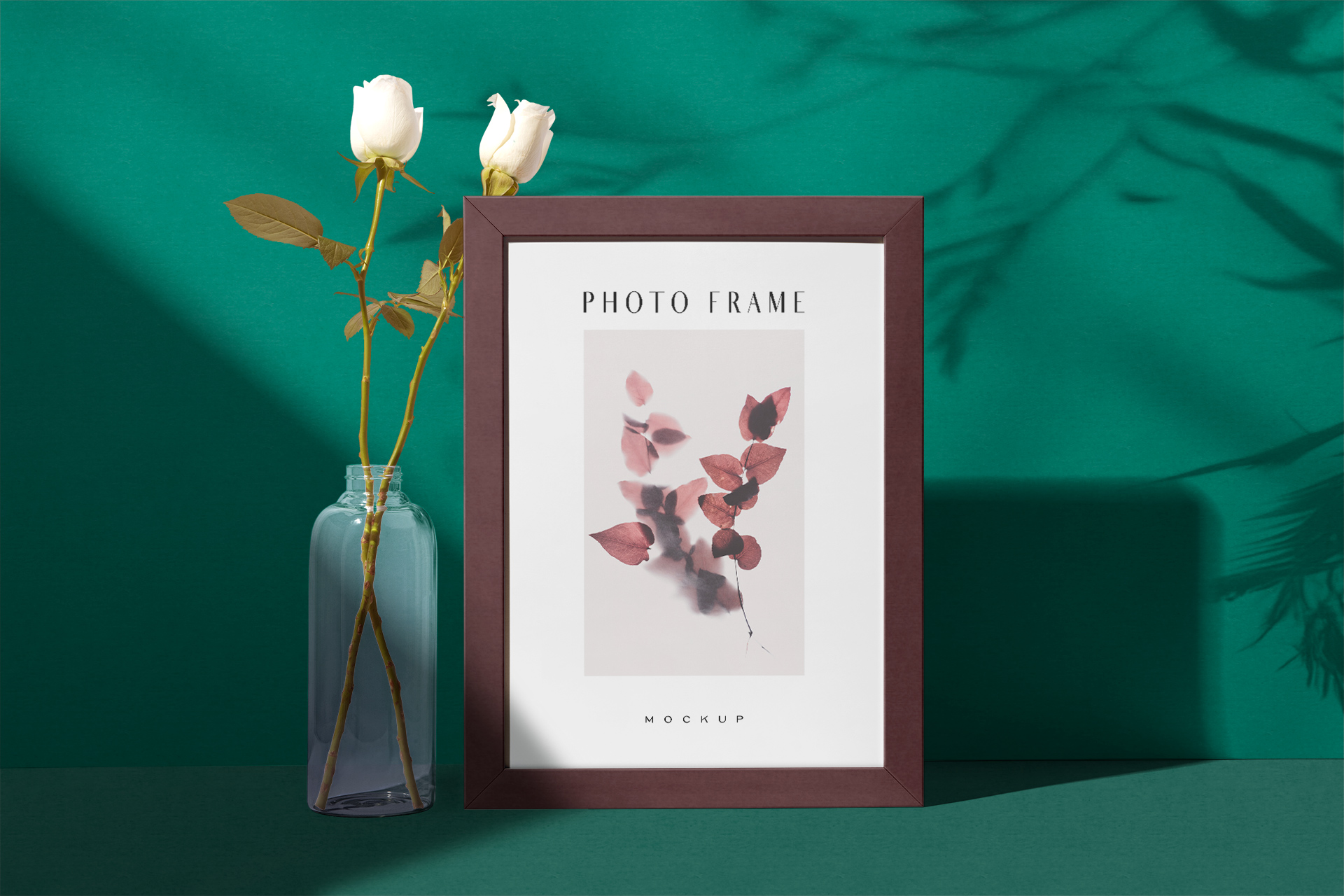 Vertical Wooden Photo Frame Mockup – High-Quality PSD