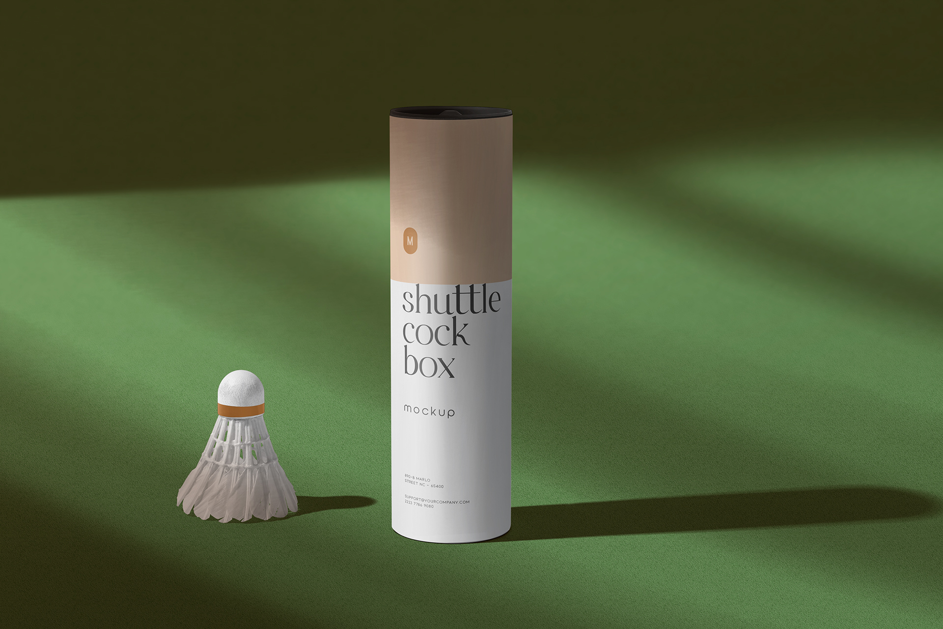 Shuttlecock Box Mockup – Realistic Packaging Display