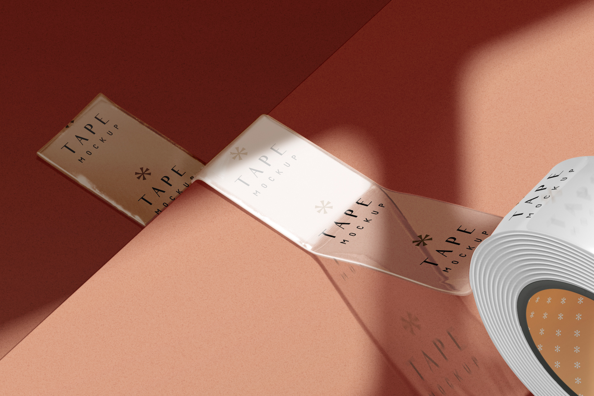 floating tape mock-up