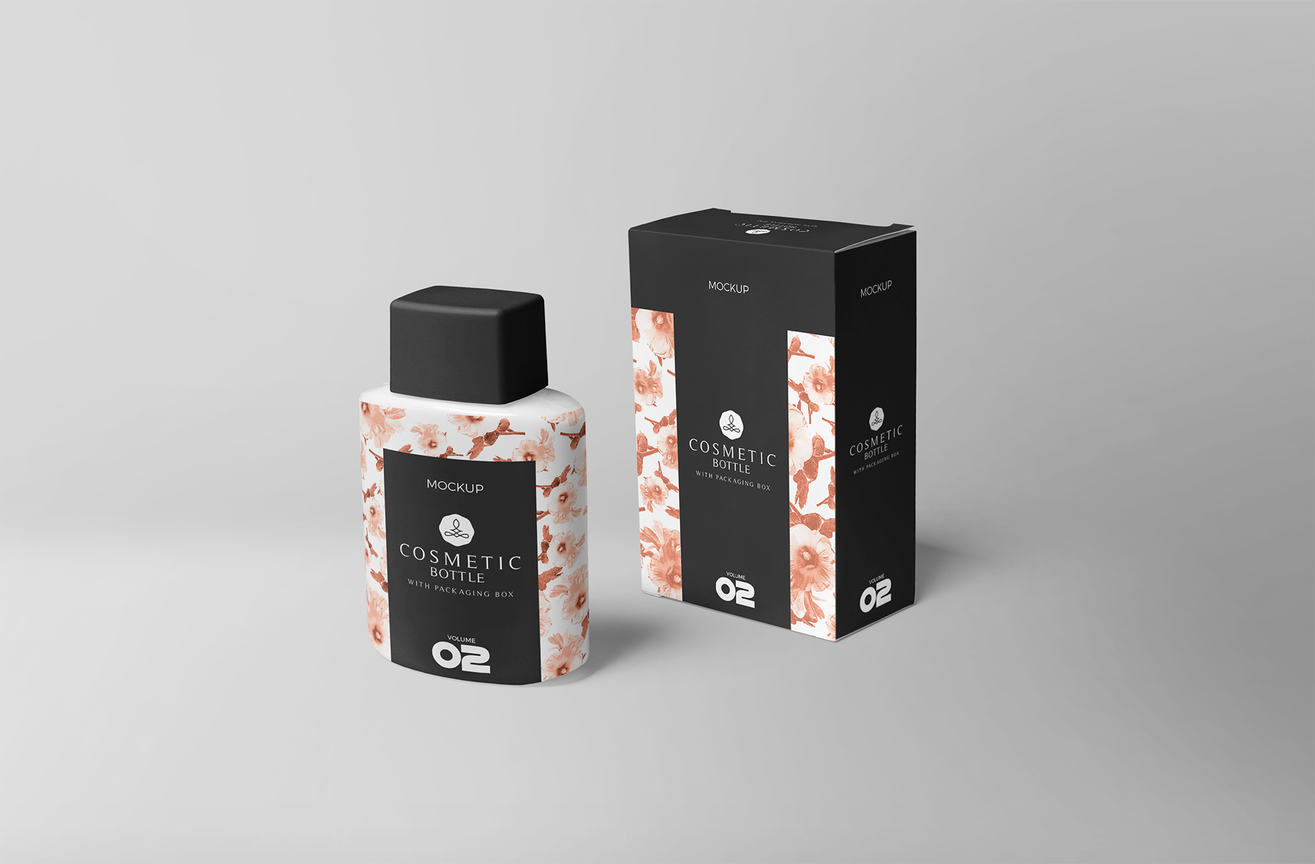 Premium Beauty Product Bottle and Box Mockup