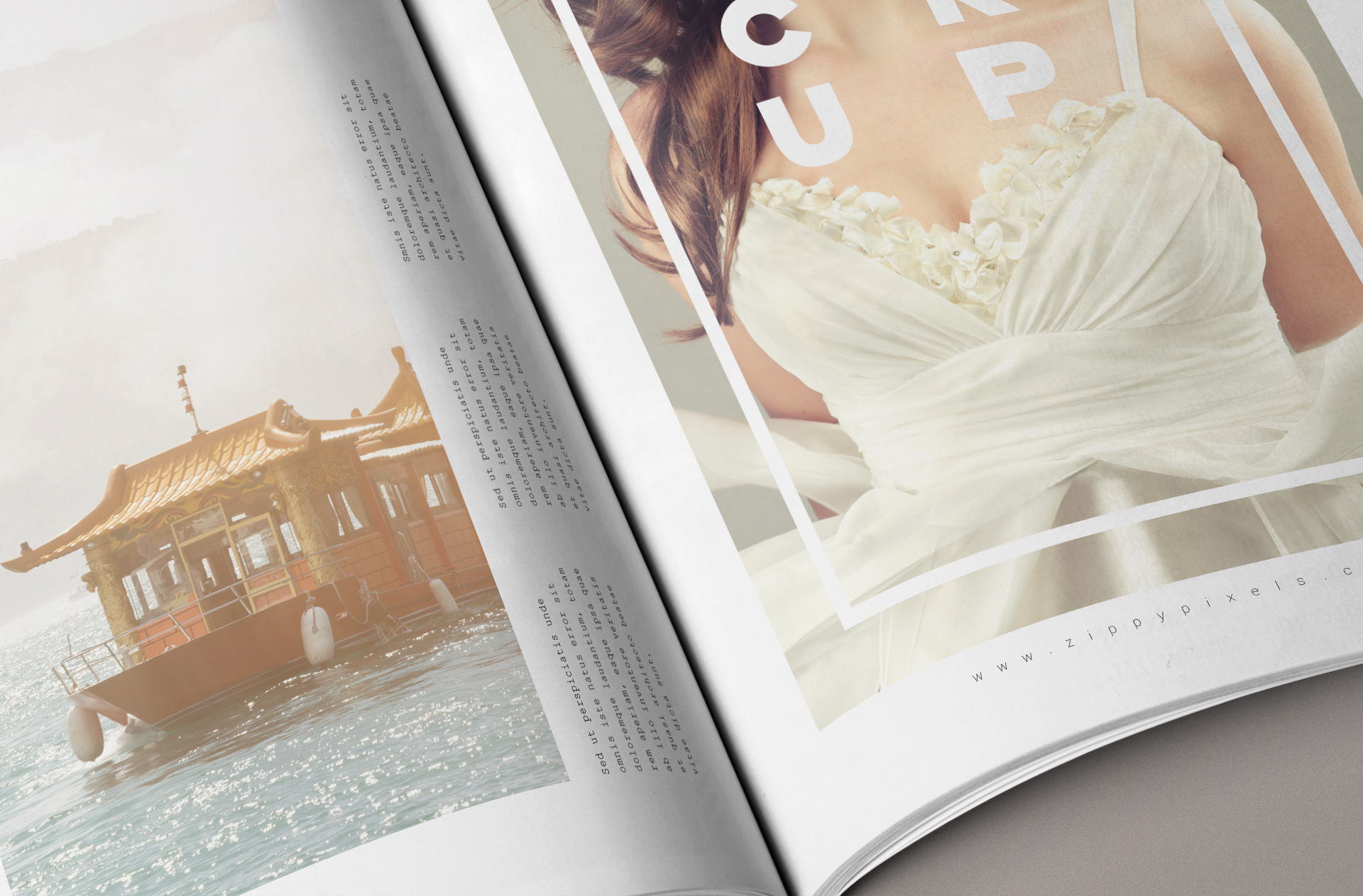 customizable magazine PSD