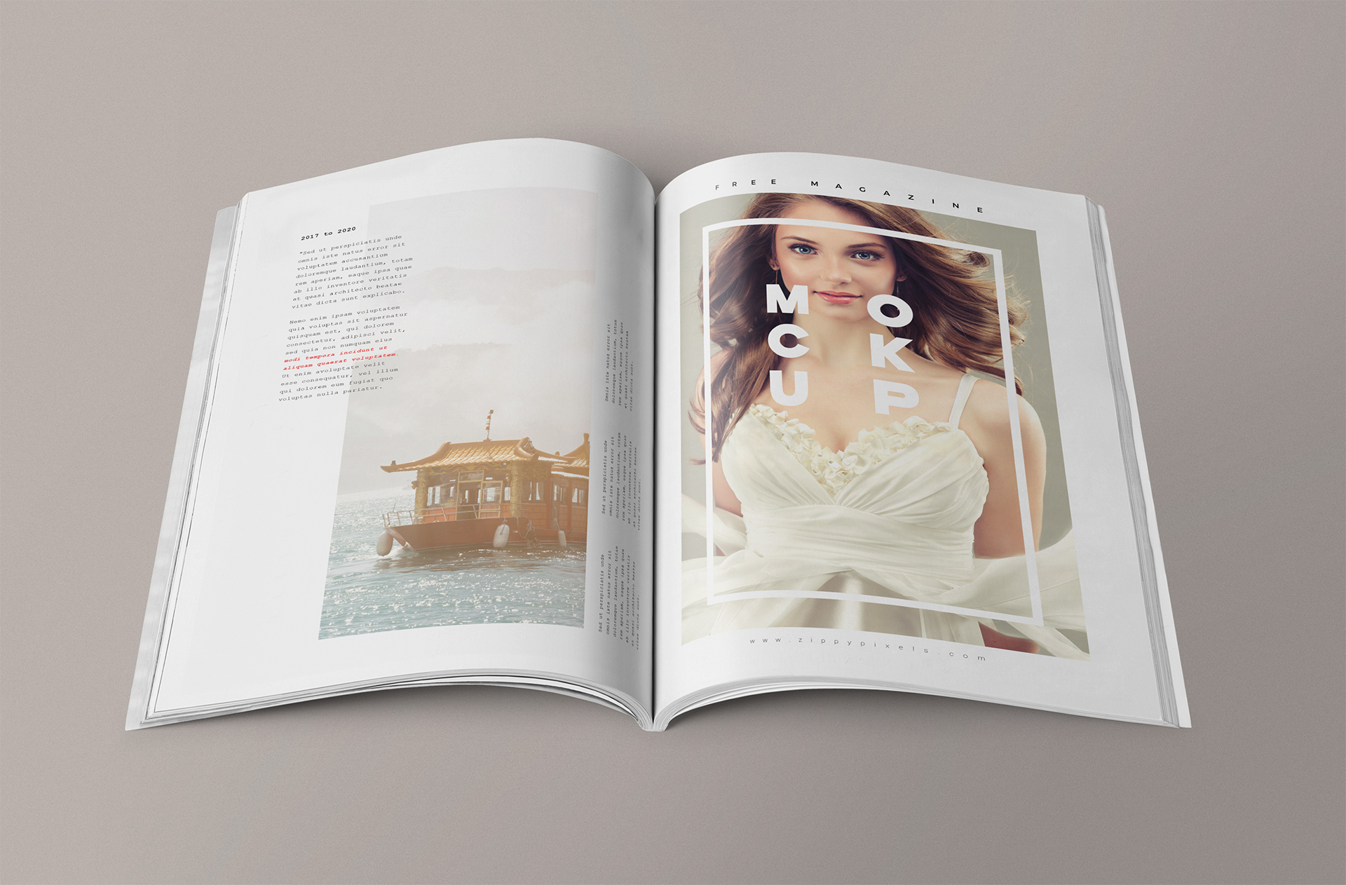 Open Editorial Magazine Mockup – Perfect for Branding