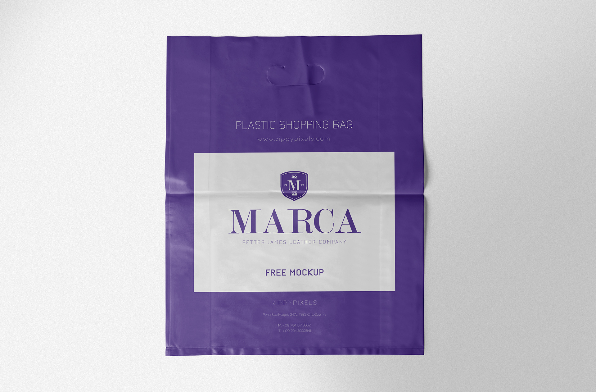 Realistic Plastic Shopping Bag Mockup – High Quality