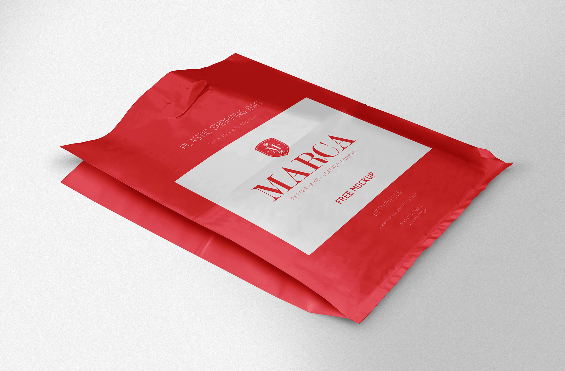 Plastic Shopping Bag Mockup – Folded and Realistic