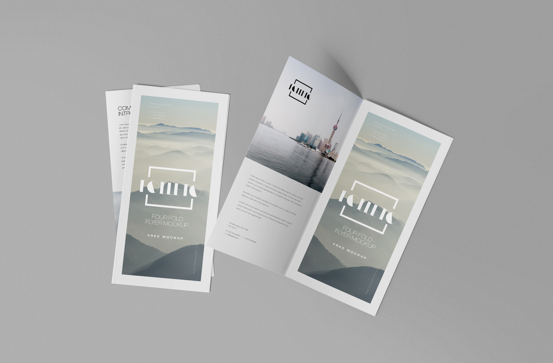 Four-Fold Flyer Mockup – Perfect for Marketing