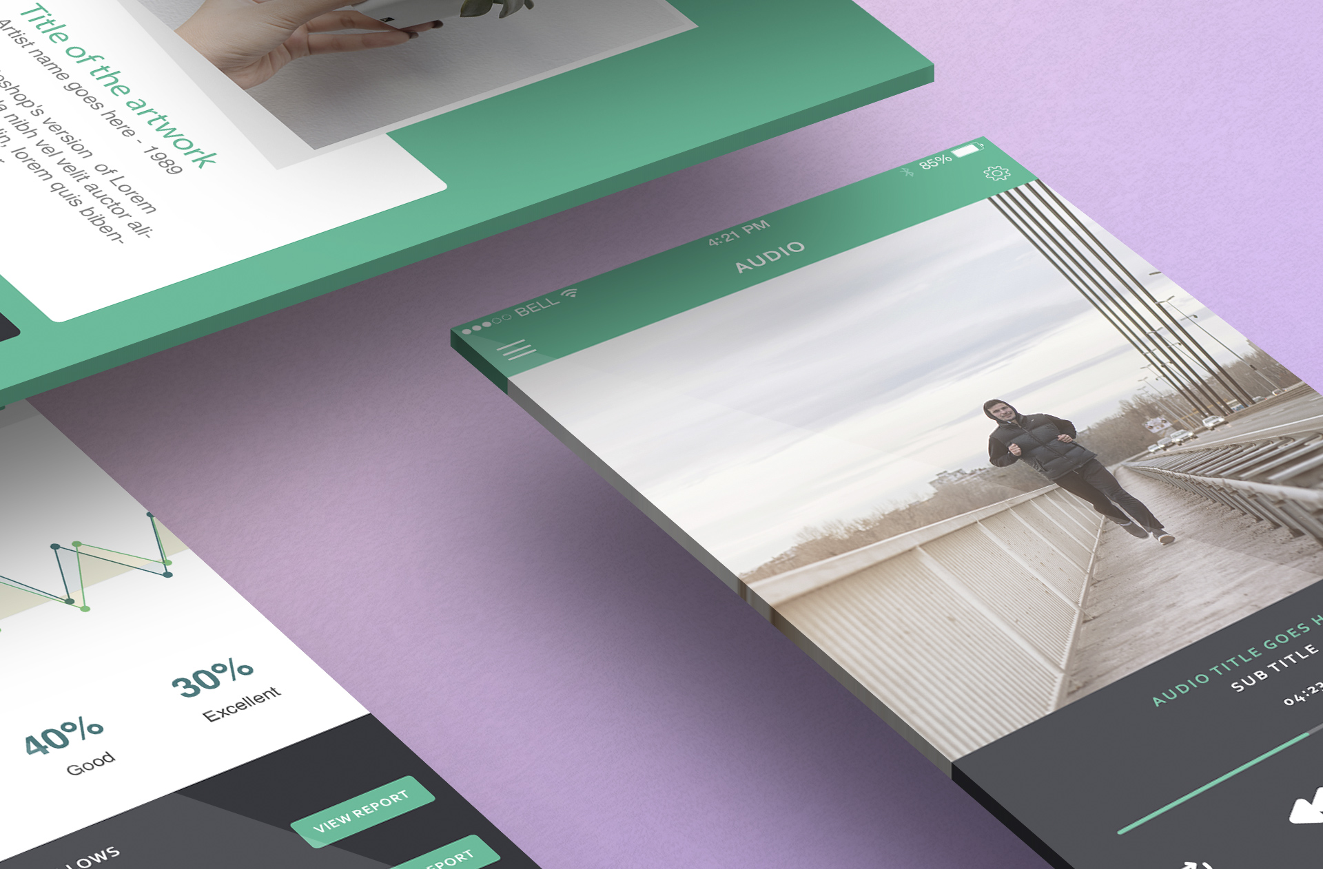 floating app mock-up