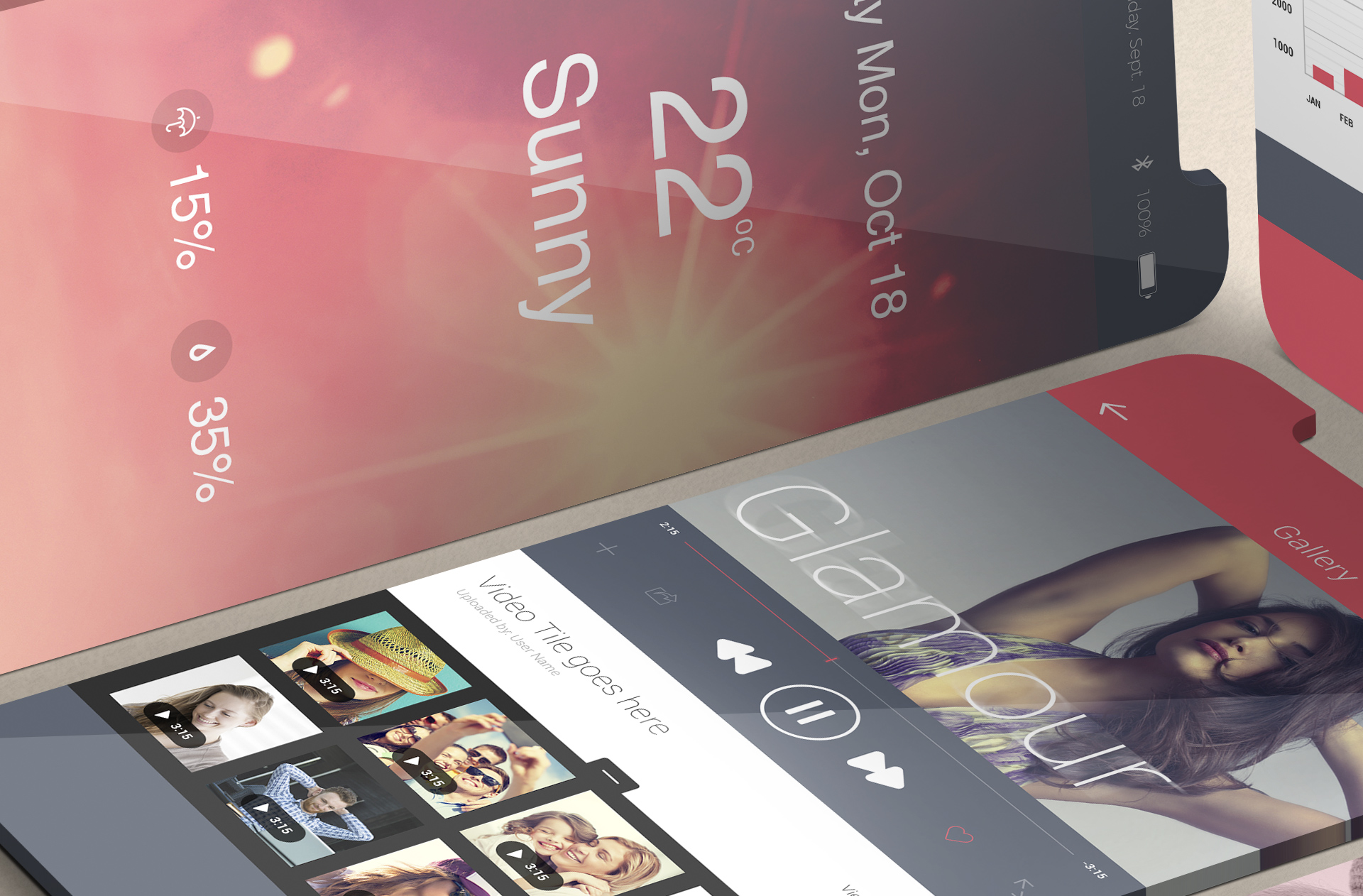animated UI mockup