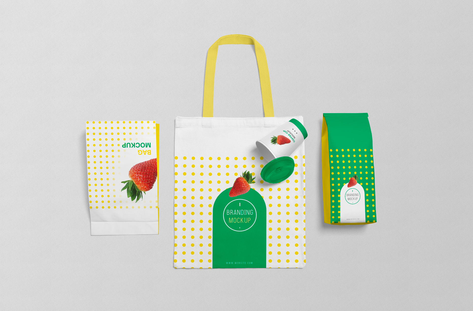 Minimalist Food Packaging & Tote Bag Branding Mockup