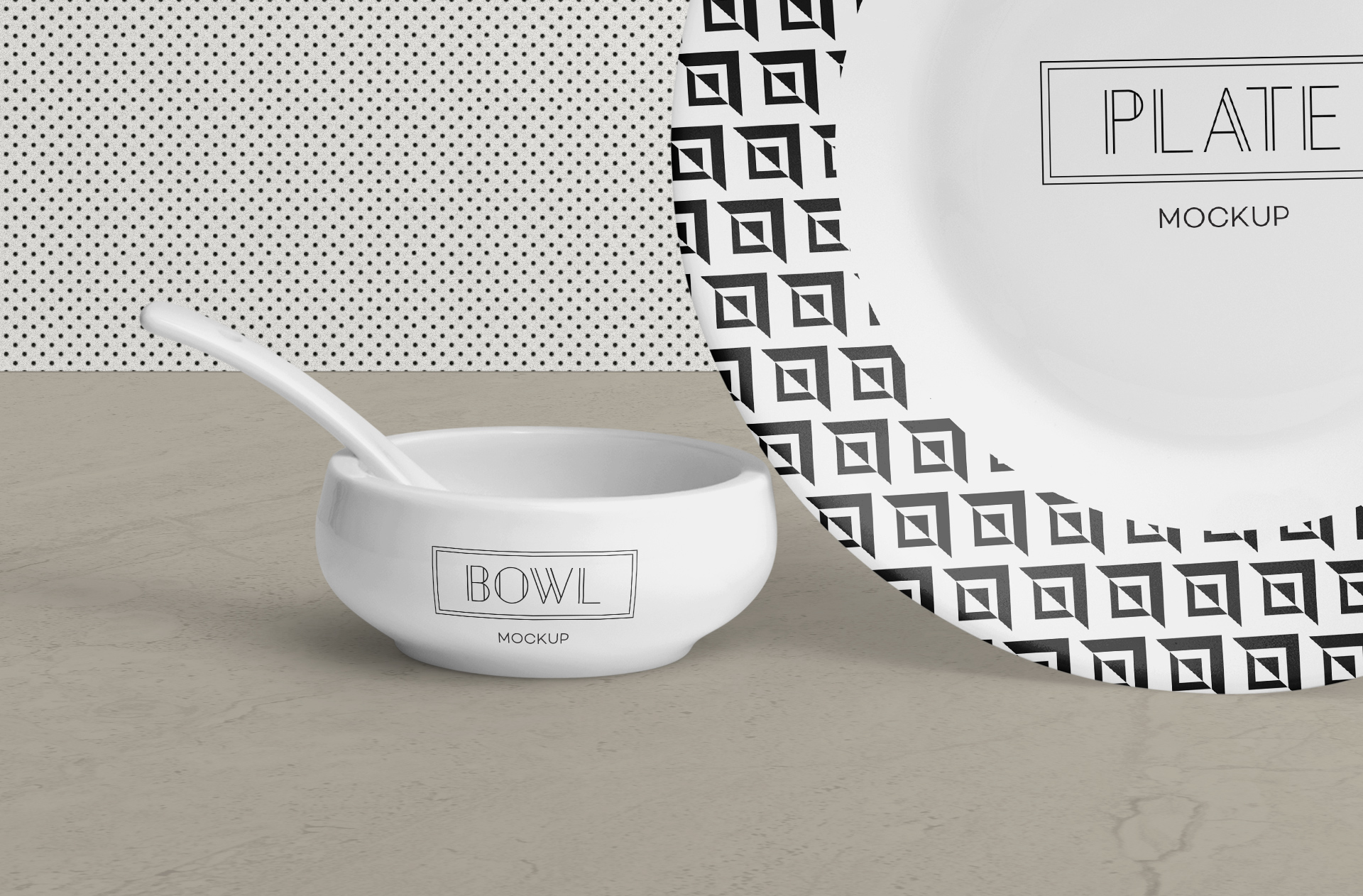 ceramic dish mock-up