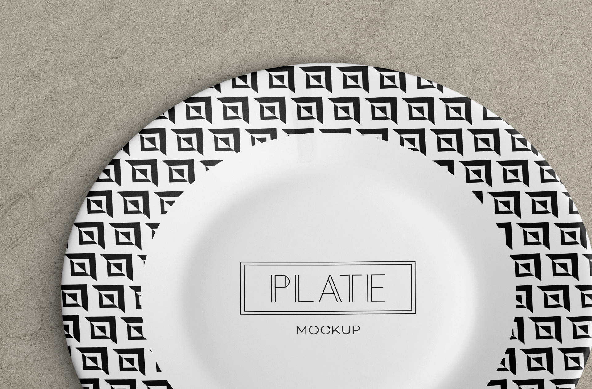 ceramic dish mock-up