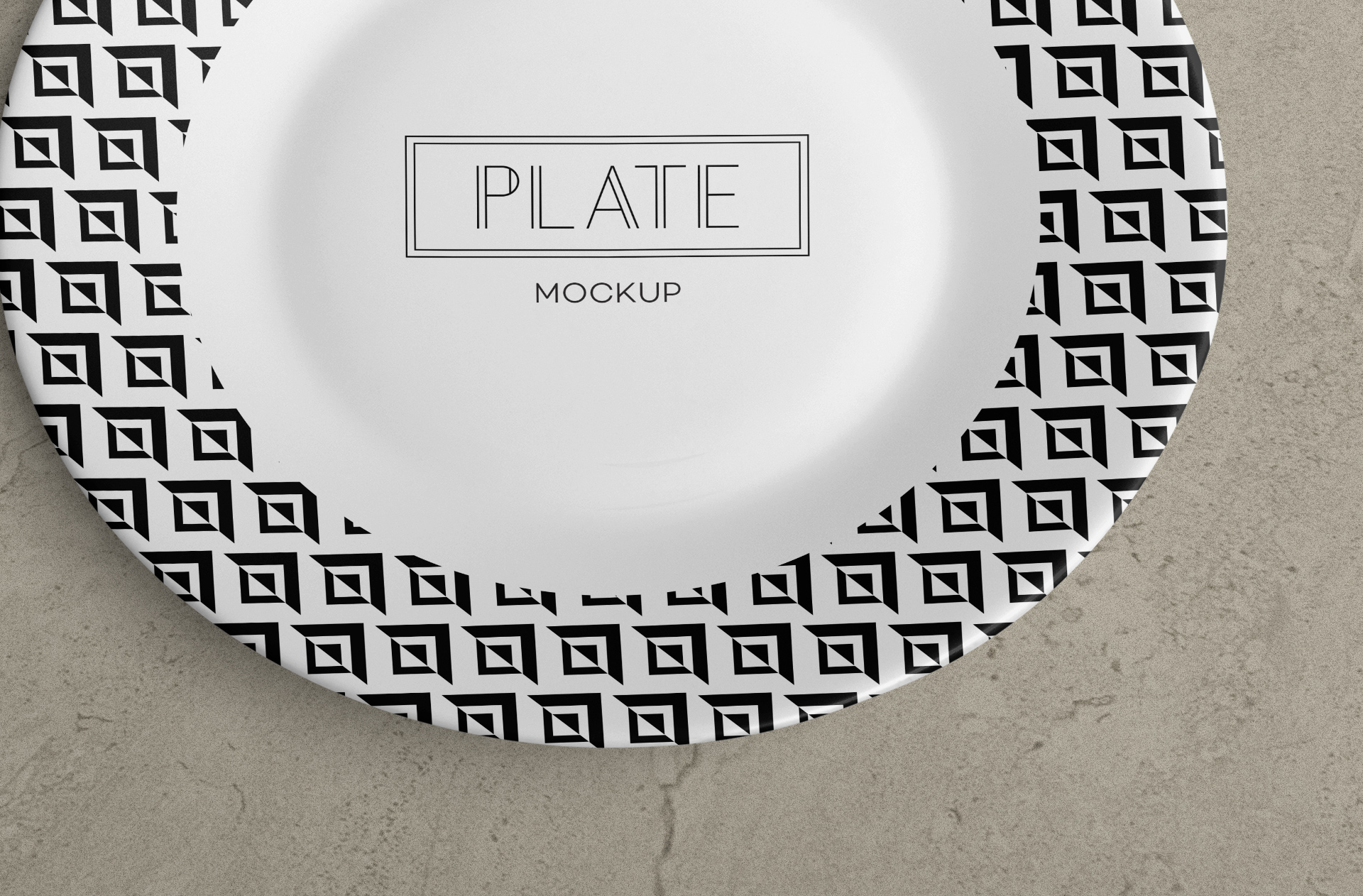 ceramic dish mock-up