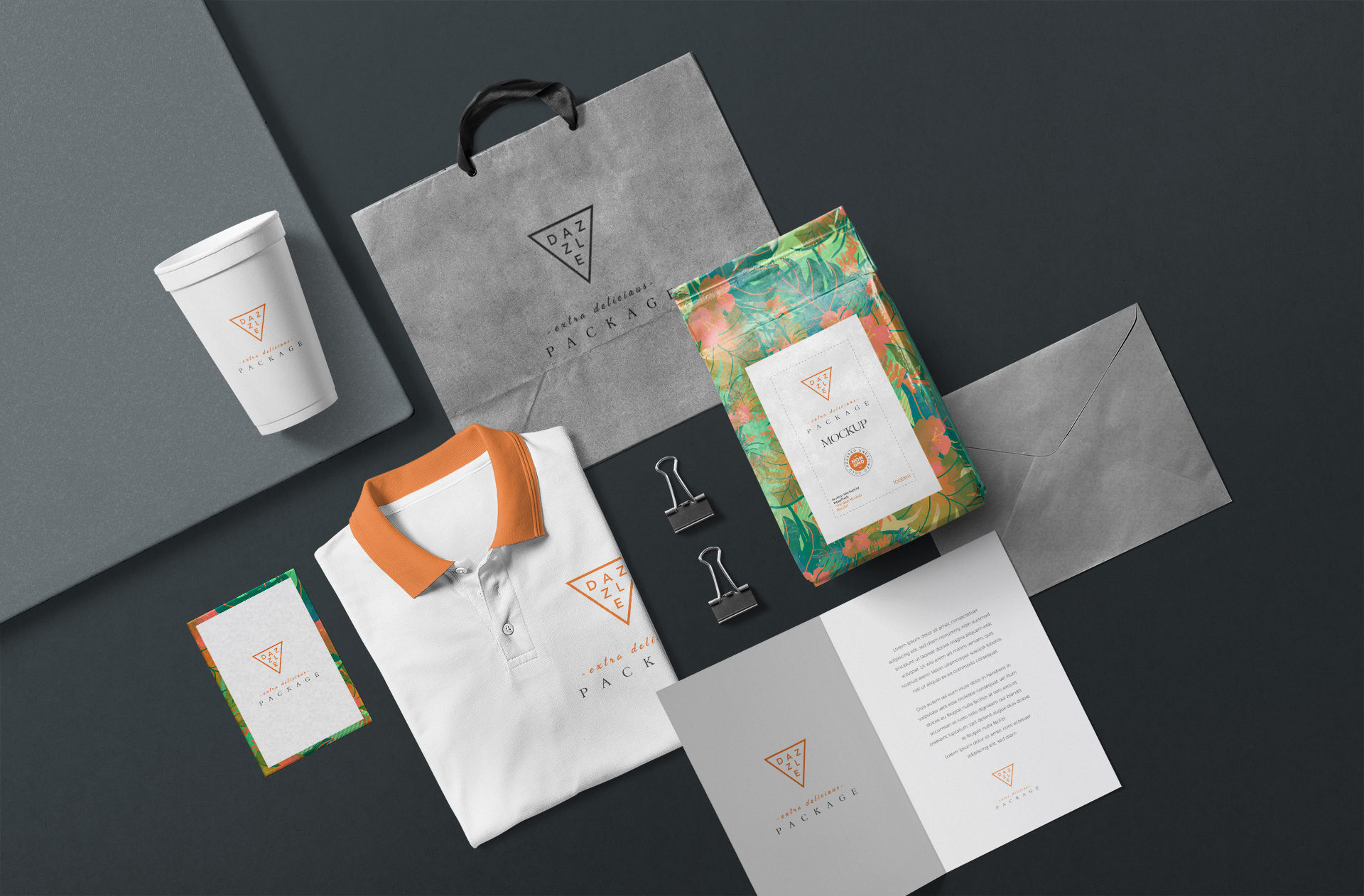 Realistic Food Product Packaging Mockup with Pouch